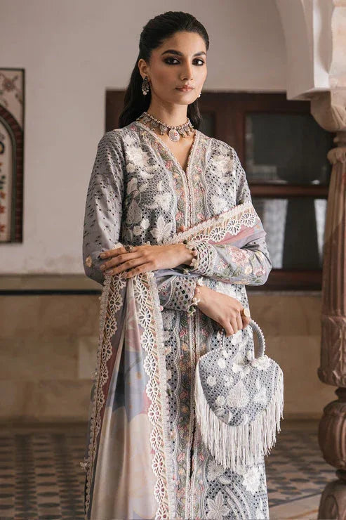 Jazmin | Shahkaar Luxury Lawn 24 | SL24-D3 - Aqsa Fabrics