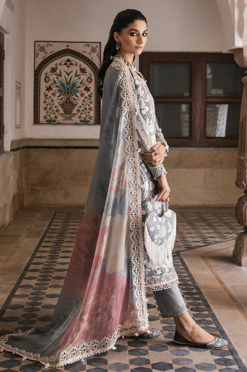 Jazmin | Shahkaar Luxury Lawn 24 | SL24-D3 - Aqsa Fabrics