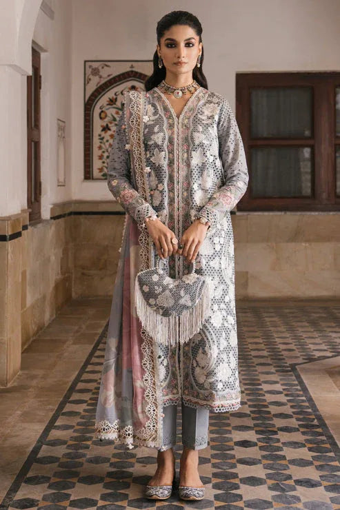 Jazmin | Shahkaar Luxury Lawn 24 | SL24-D3 - Aqsa Fabrics