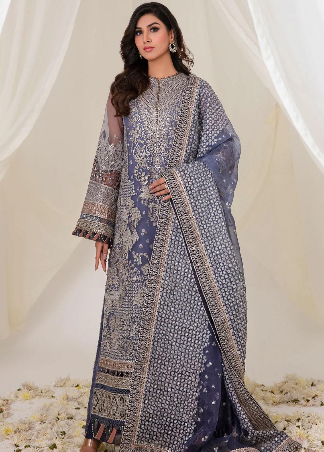 Jazmin | Formals 26 | JZ23E 03 Geranium - Aqsa Fabrics