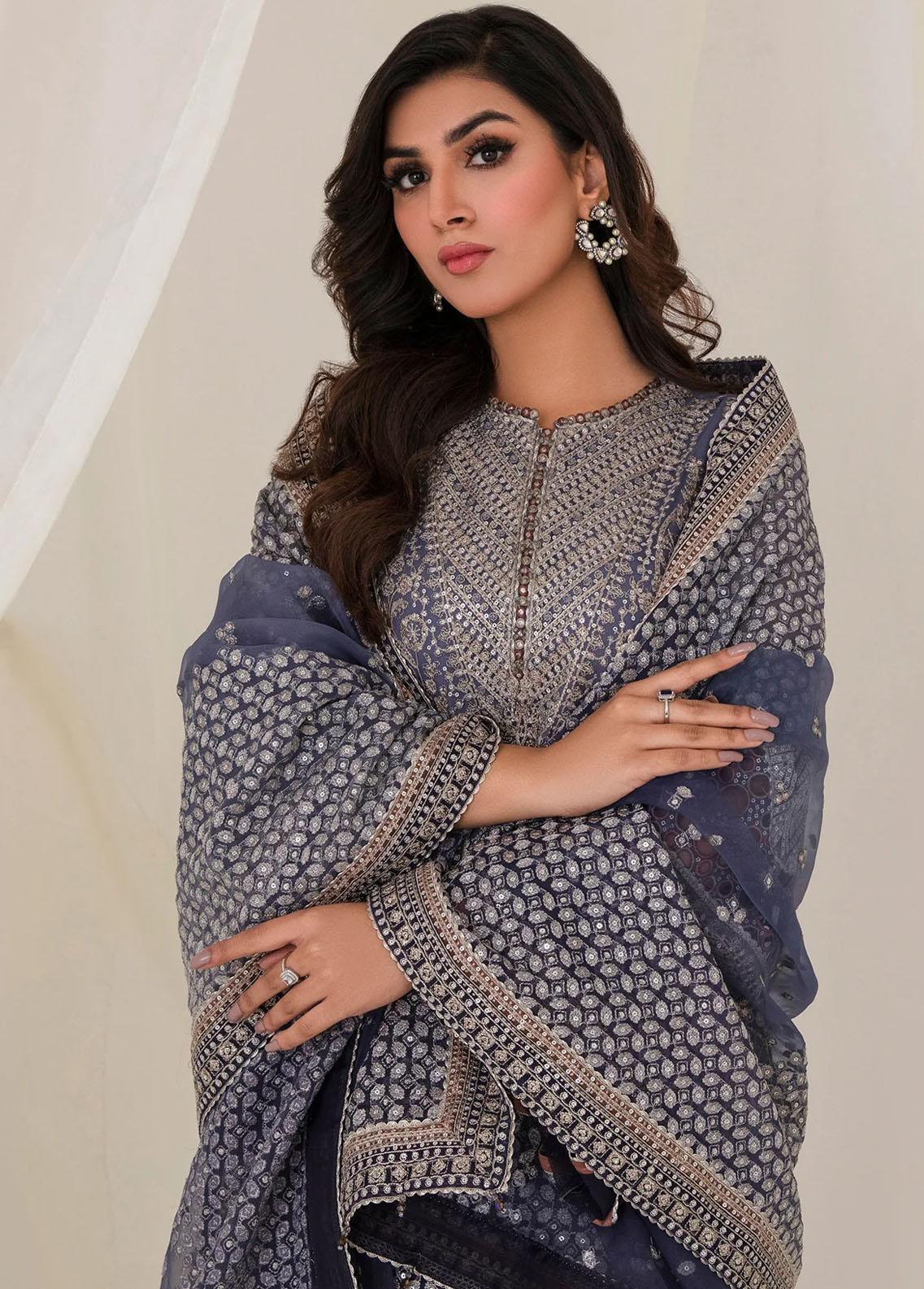 Jazmin | Formals 26 | JZ23E 03 Geranium - Aqsa Fabrics