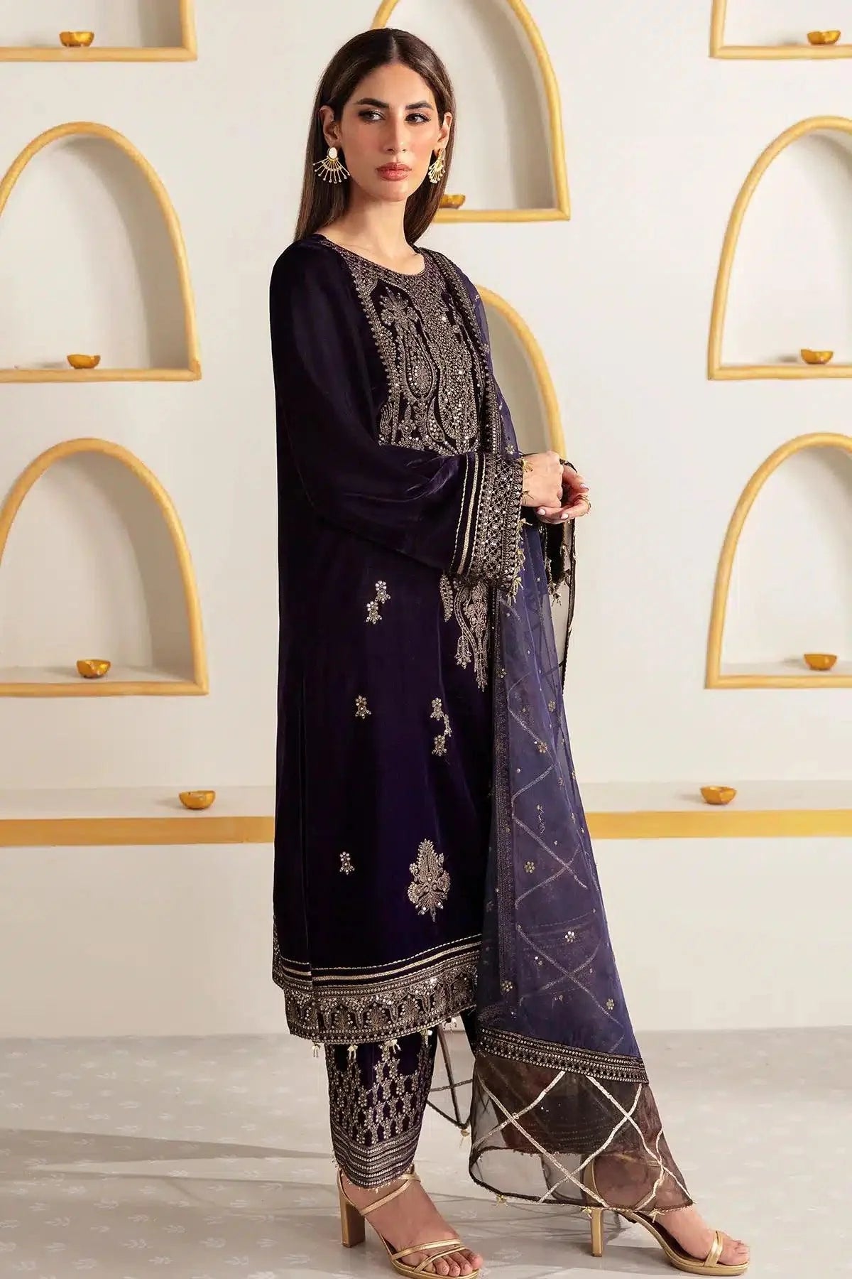 Jazmin | Velvet 23 | VF-2004 - Aqsa Fabrics
