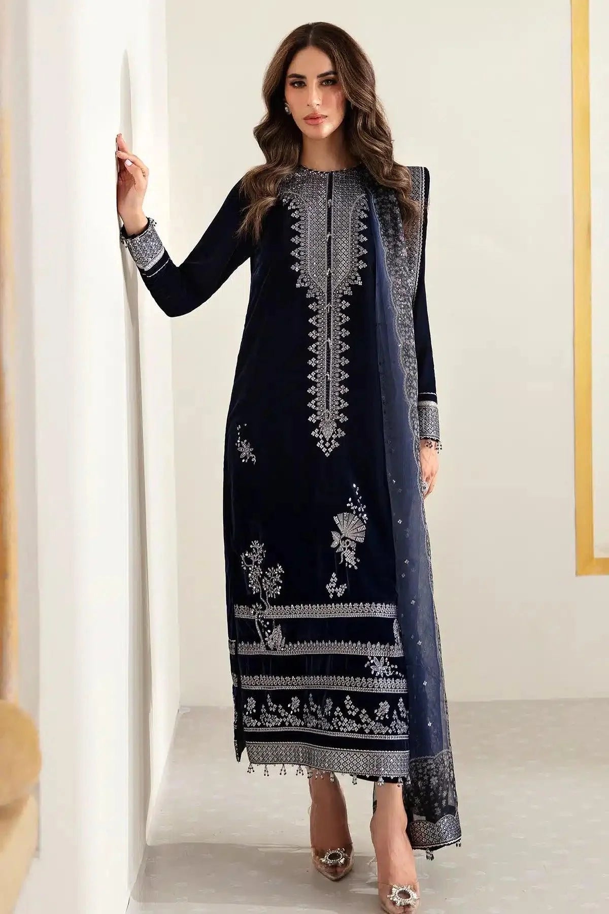 Jazmin | Velvet 23 | VF-2007 - Aqsa Fabrics