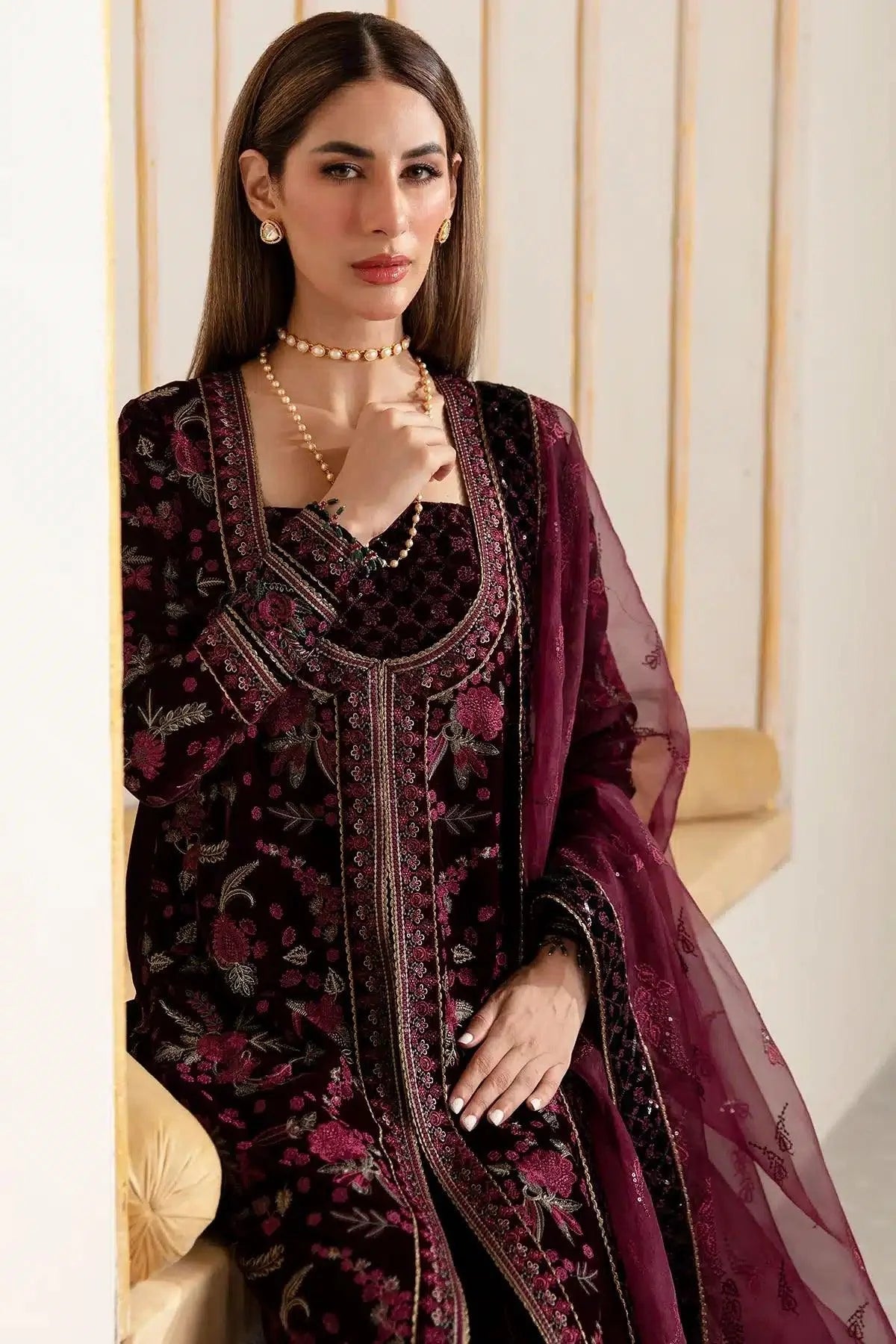 Jazmin | Velvet 23 | VF-2010 - Aqsa Fabrics