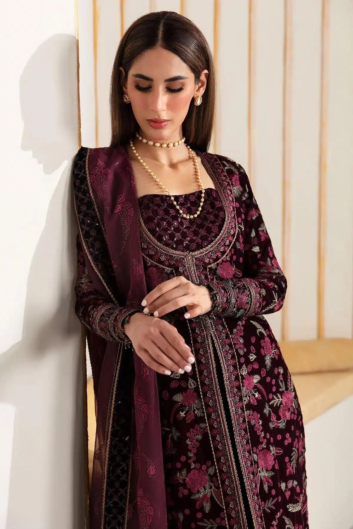 Jazmin | Velvet 23 | VF-2010 - Aqsa Fabrics