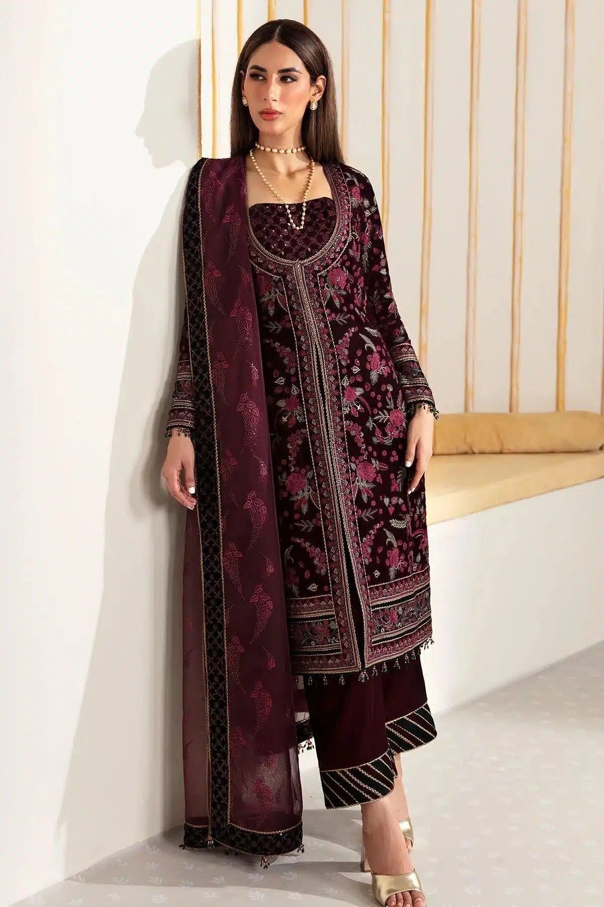 Jazmin | Velvet 23 | VF-2010 - Aqsa Fabrics