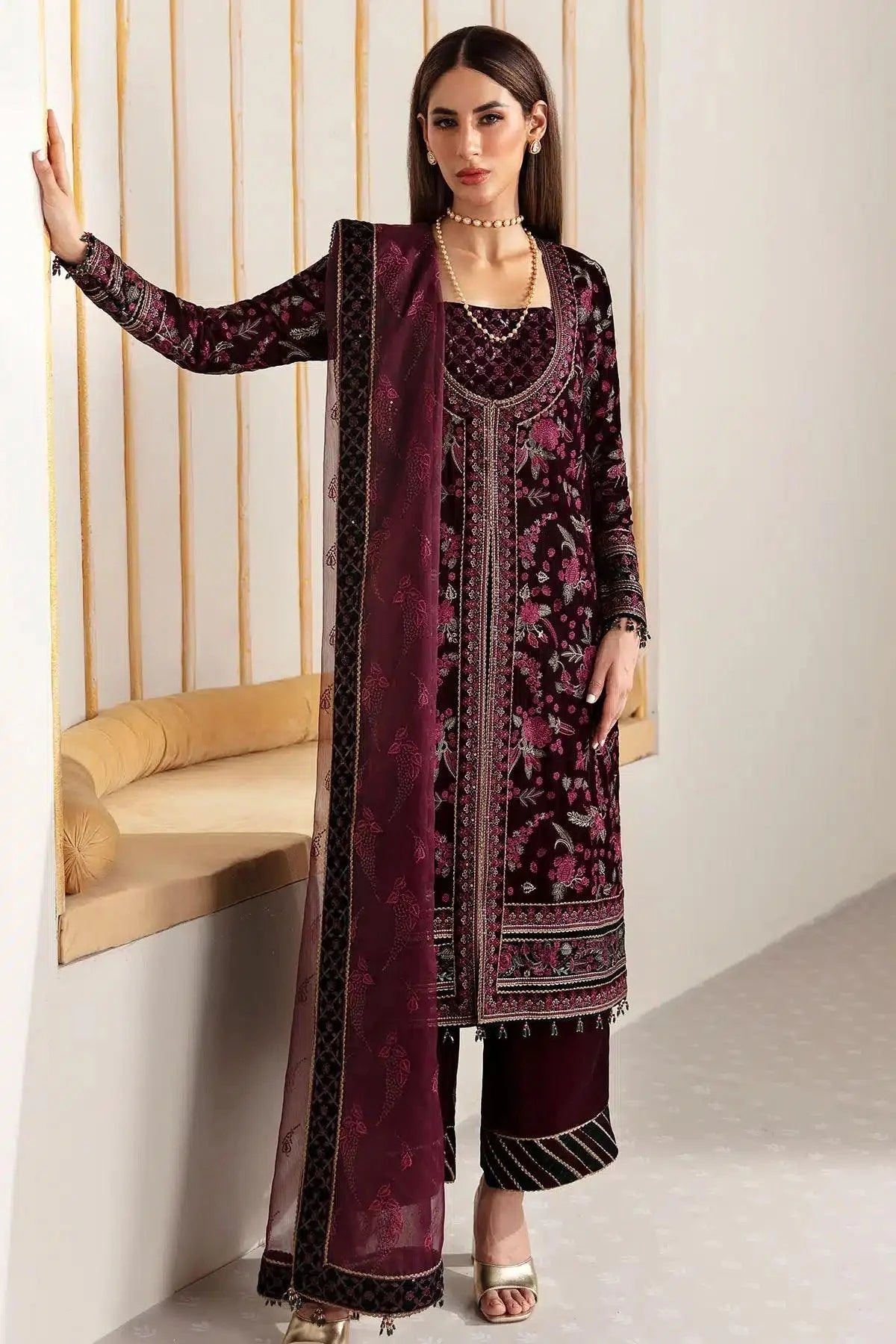Jazmin | Velvet 23 | VF-2010 - Aqsa Fabrics