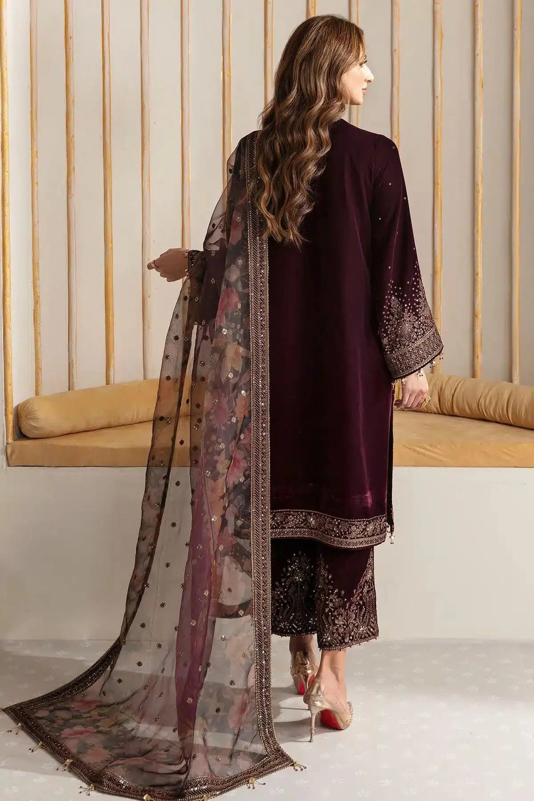Jazmin | Velvet 23 | VF-2012 - Aqsa Fabrics