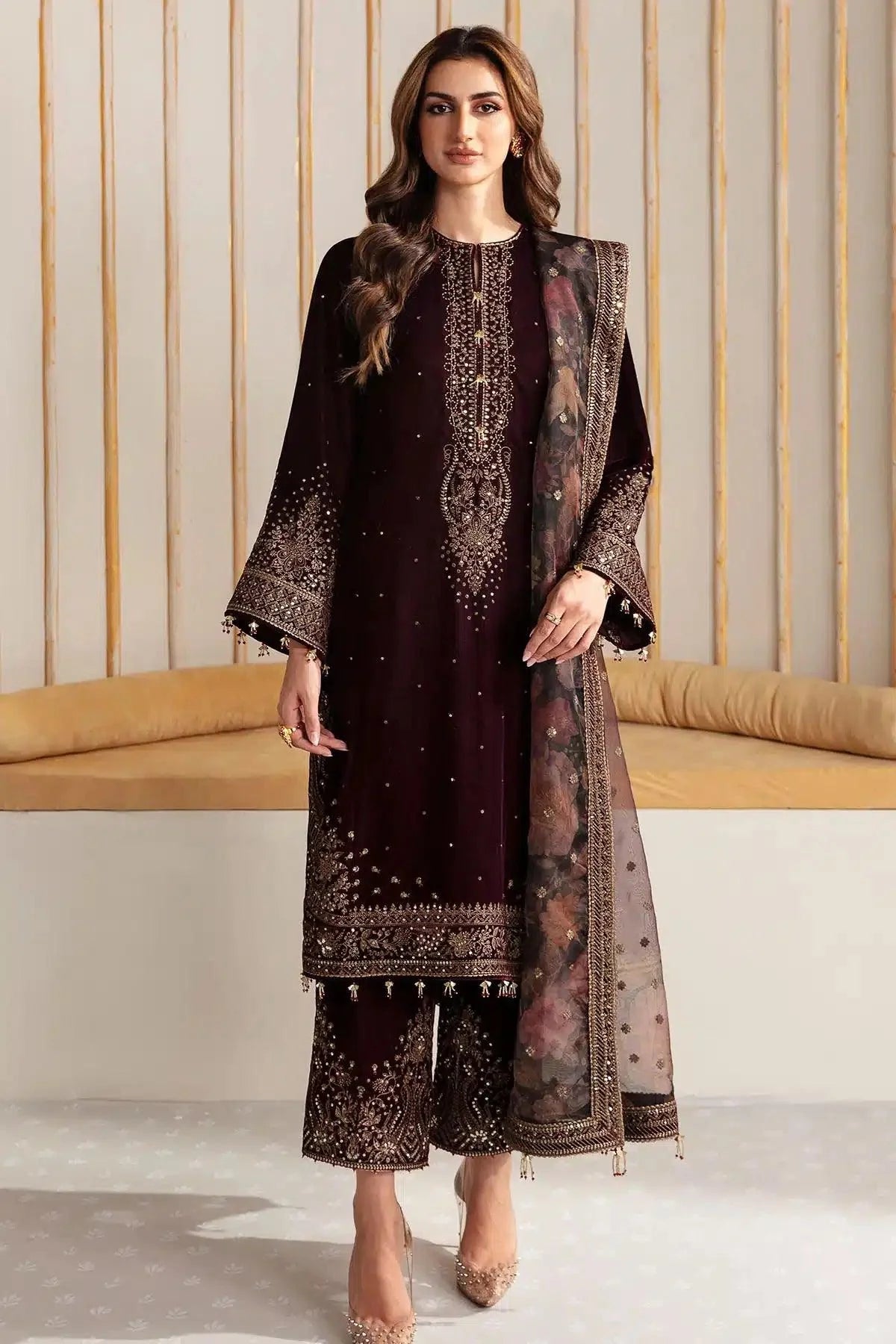 Jazmin | Velvet 23 | VF-2012 - Aqsa Fabrics