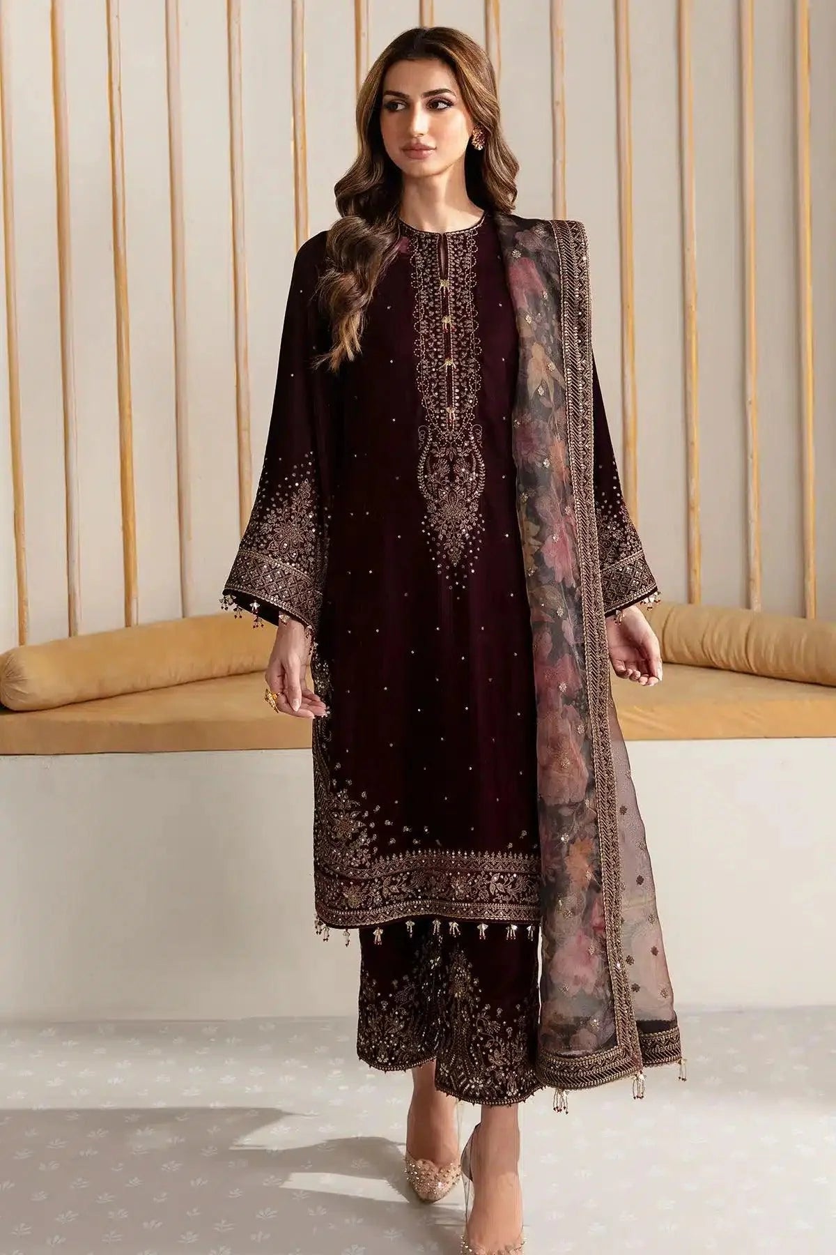 Jazmin | Velvet 23 | VF-2012 - Aqsa Fabrics