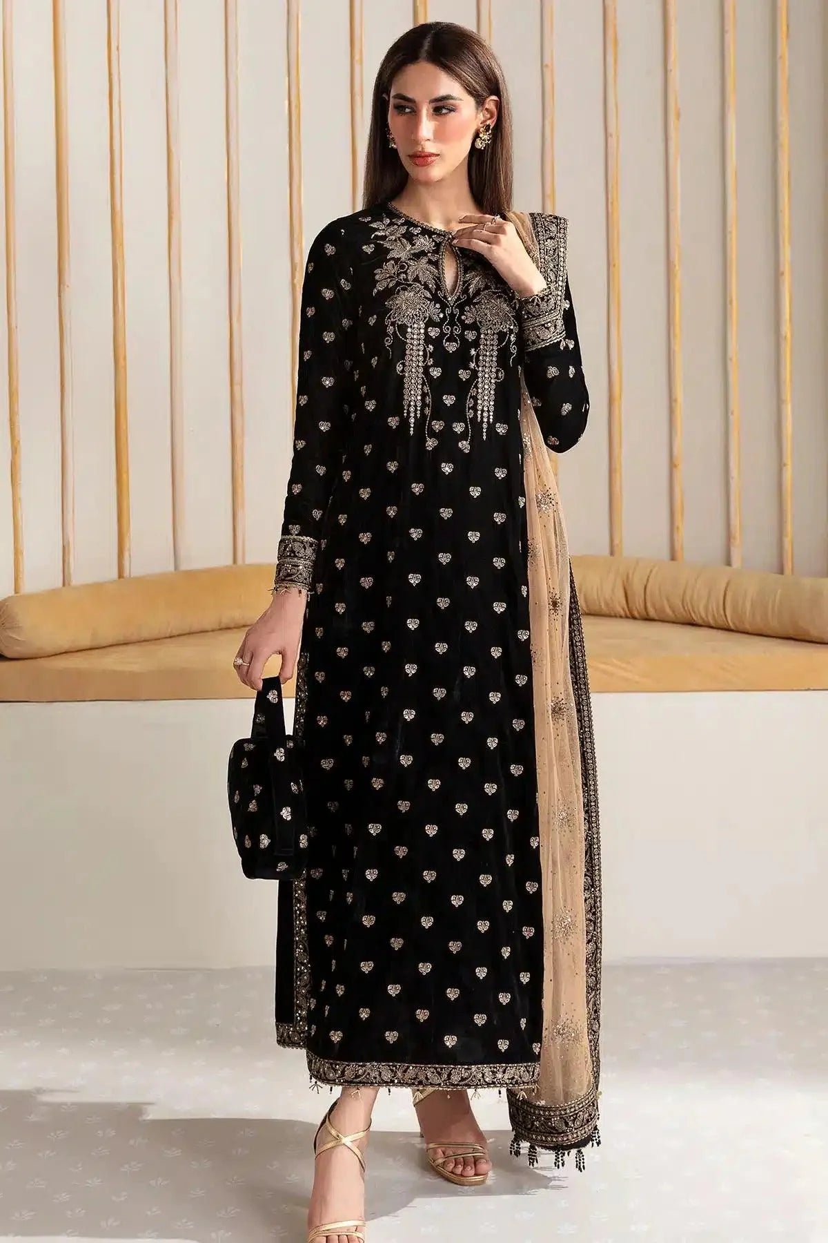Jazmin | Velvet 23 | VF-2014 - Aqsa Fabrics
