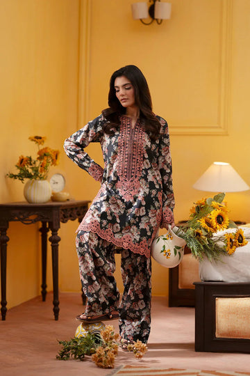 Saira Rizwan | Joolie Co ords | CHARCOAL-JBP25-02 - Aqsa Fabrics