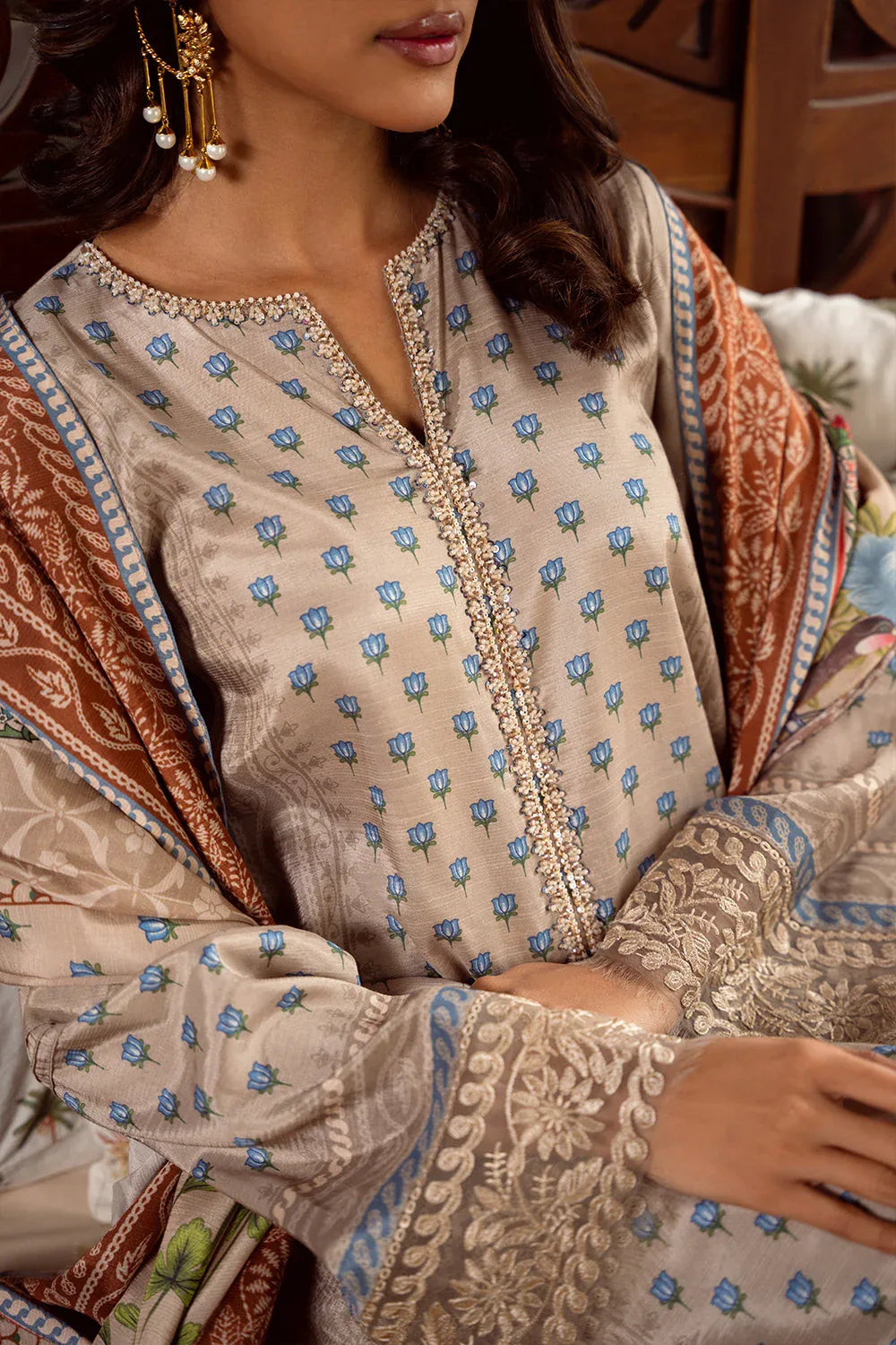 Saira Rizwan | Dahini Silk Pret | MERCINA - SRLP06-25 - Aqsa Fabrics