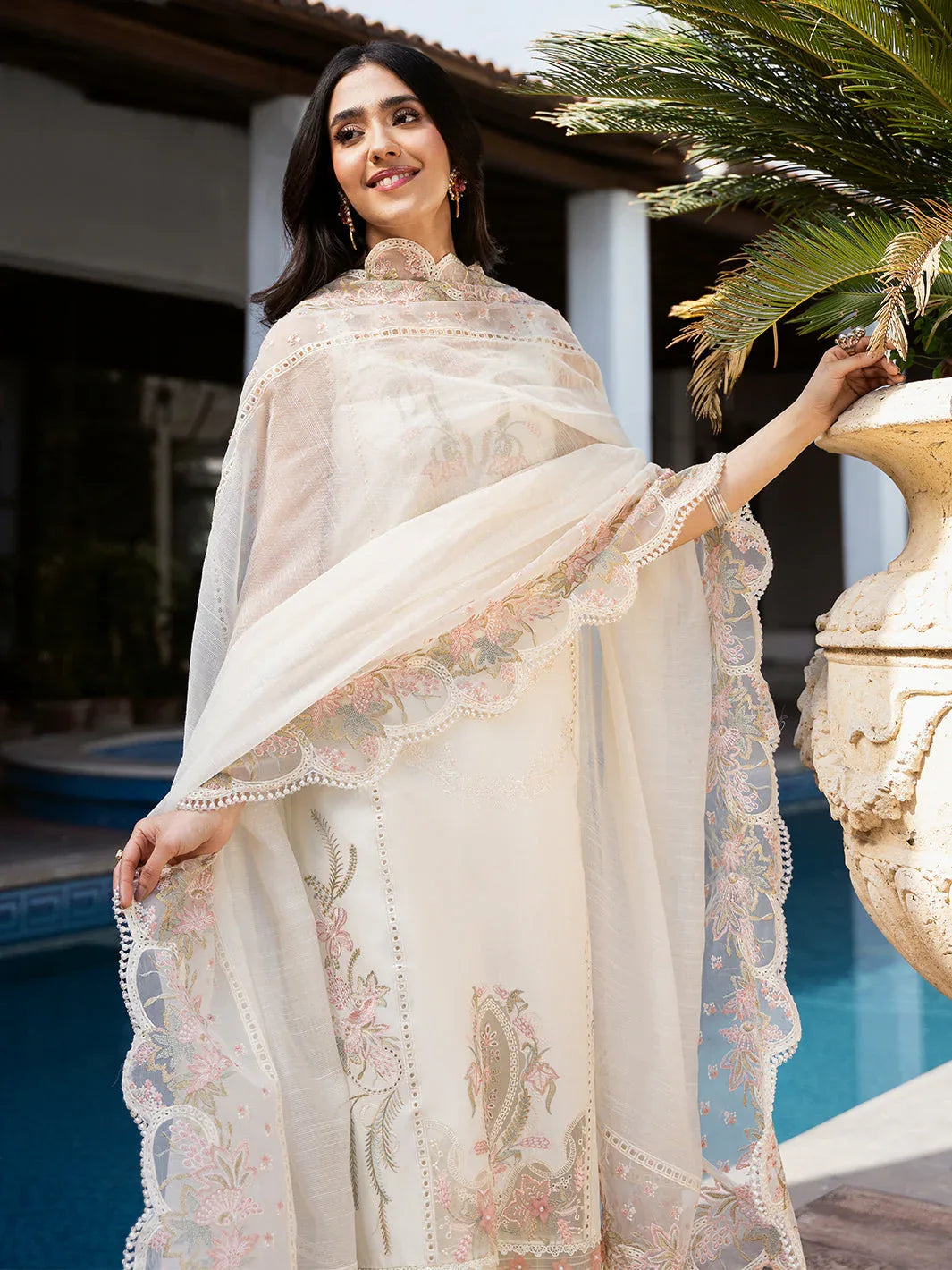 Izel | Mahveen Festive Lawn 25 | KUBRA - Aqsa Fabrics