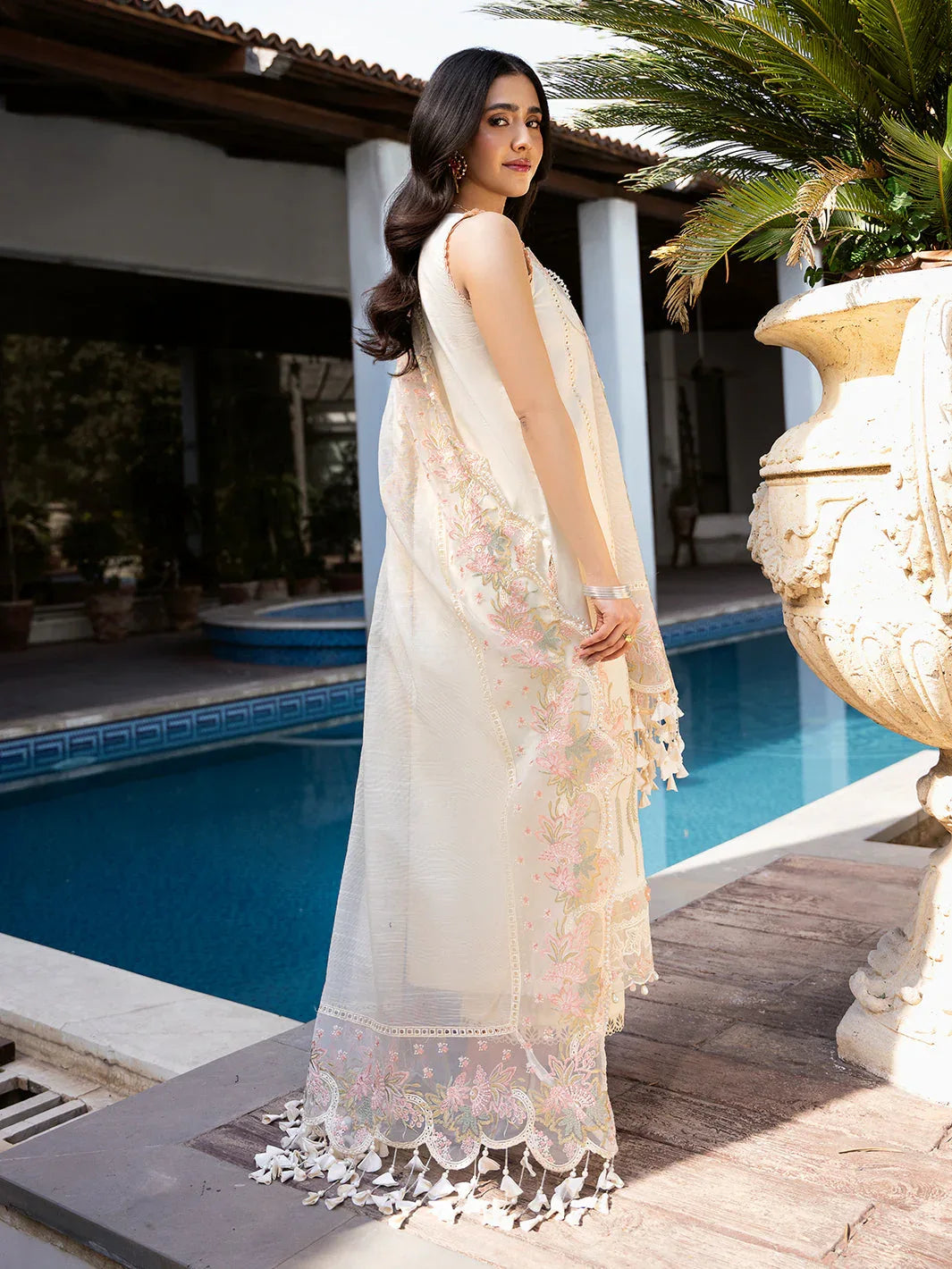 Izel | Mahveen Festive Lawn 25 | KUBRA - Aqsa Fabrics