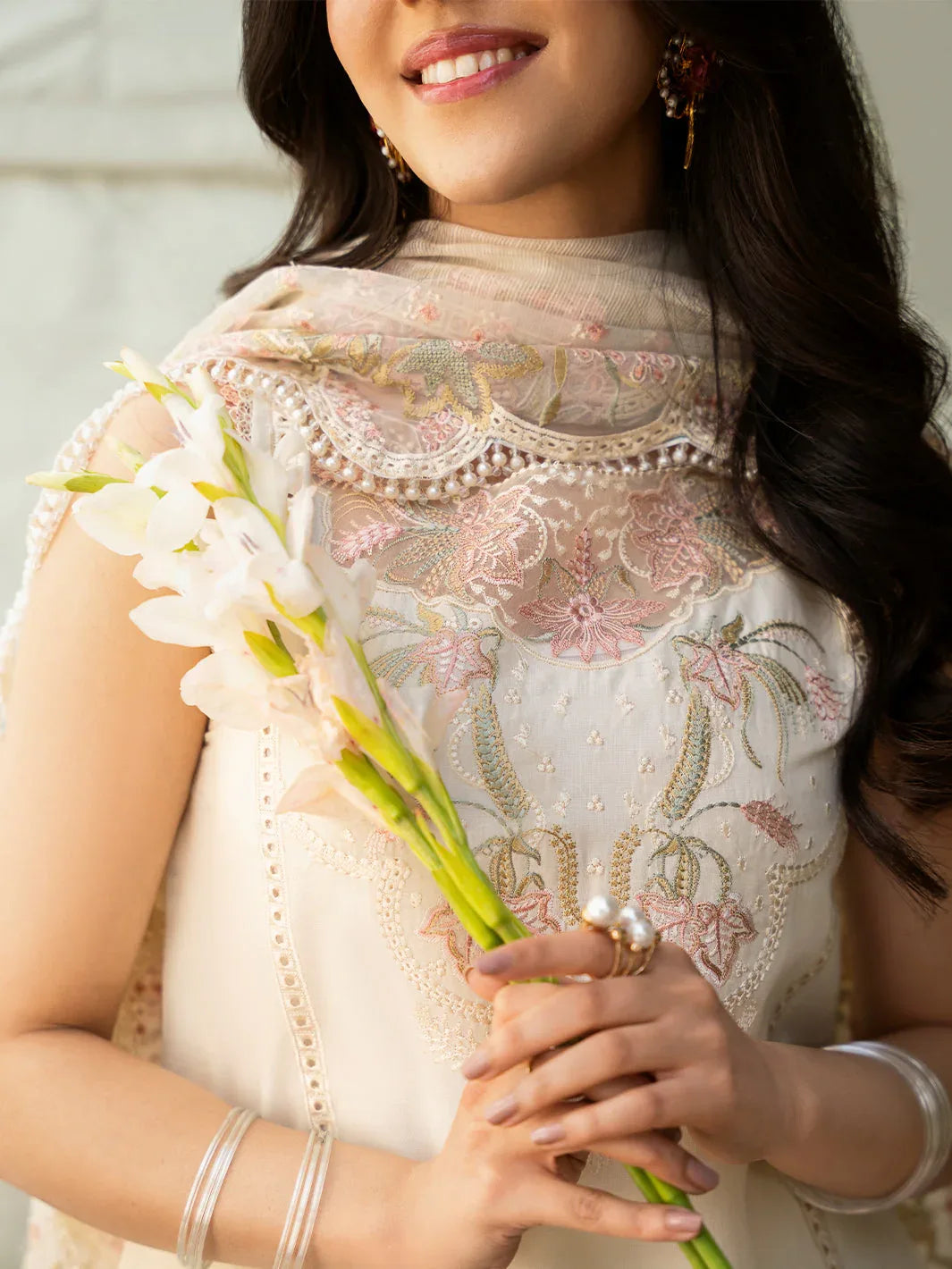 Izel | Mahveen Festive Lawn 25 | KUBRA - Aqsa Fabrics
