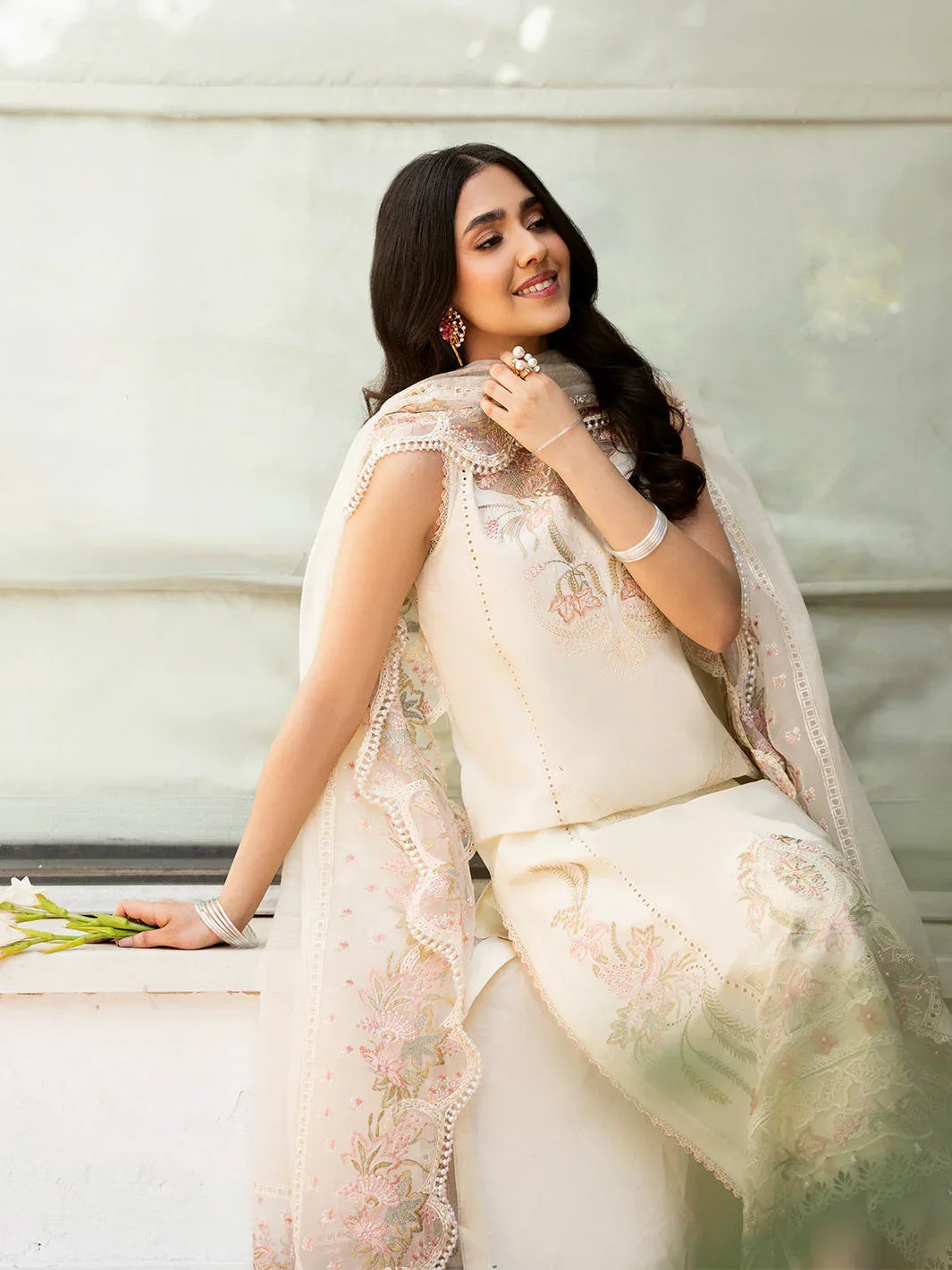 Izel | Mahveen Festive Lawn 25 | KUBRA - Aqsa Fabrics
