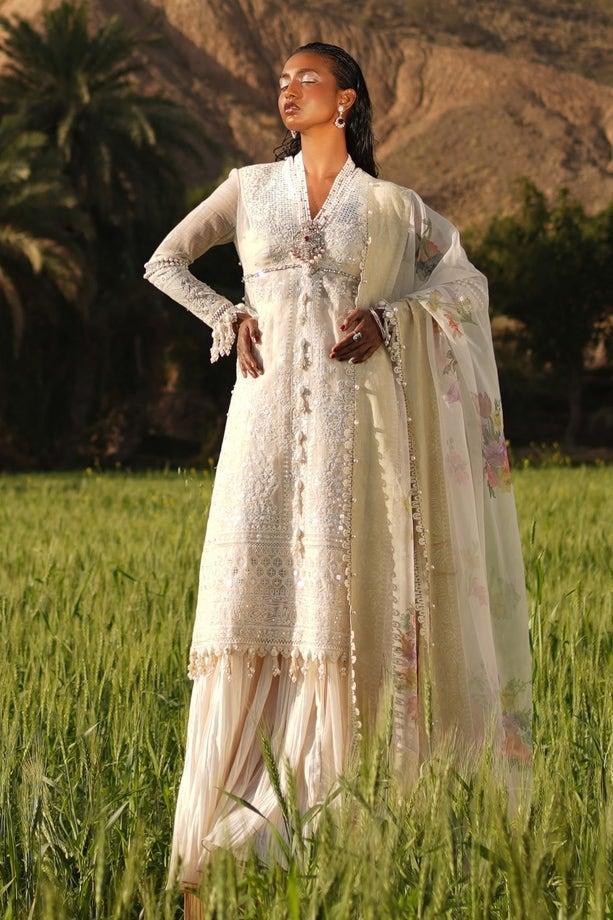 Sana Safinaz | Luxury Lawn Collection | 005A - Aqsa Fabrics