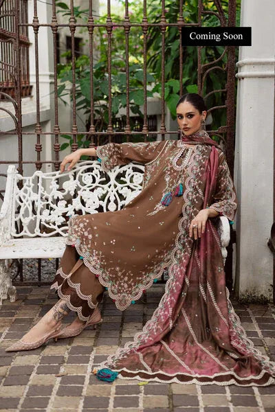 Marjjan | Lovella Winter 25 | MEV-47 B (COFFEE) - Aqsa Fabrics