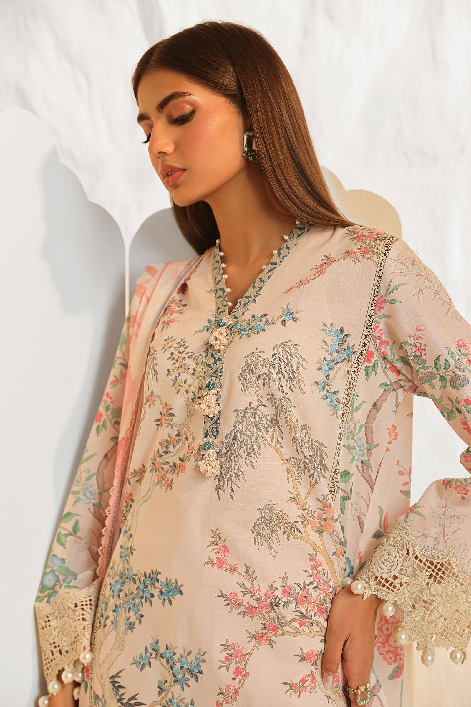 Sana Safinaz | Muzlin Summer 24 | 001A-CI - Aqsa Fabrics