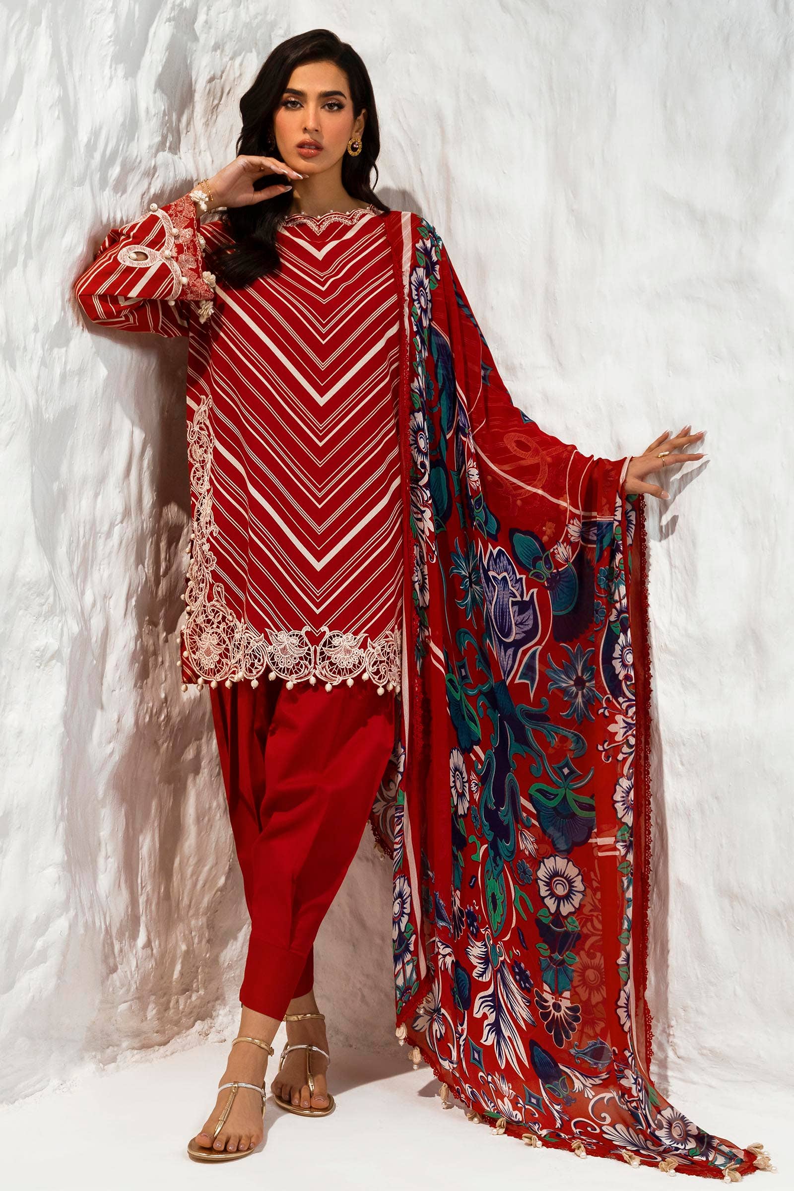 Sana Safinaz | Muzlin Summer 24 | 002A-CI - Aqsa Fabrics