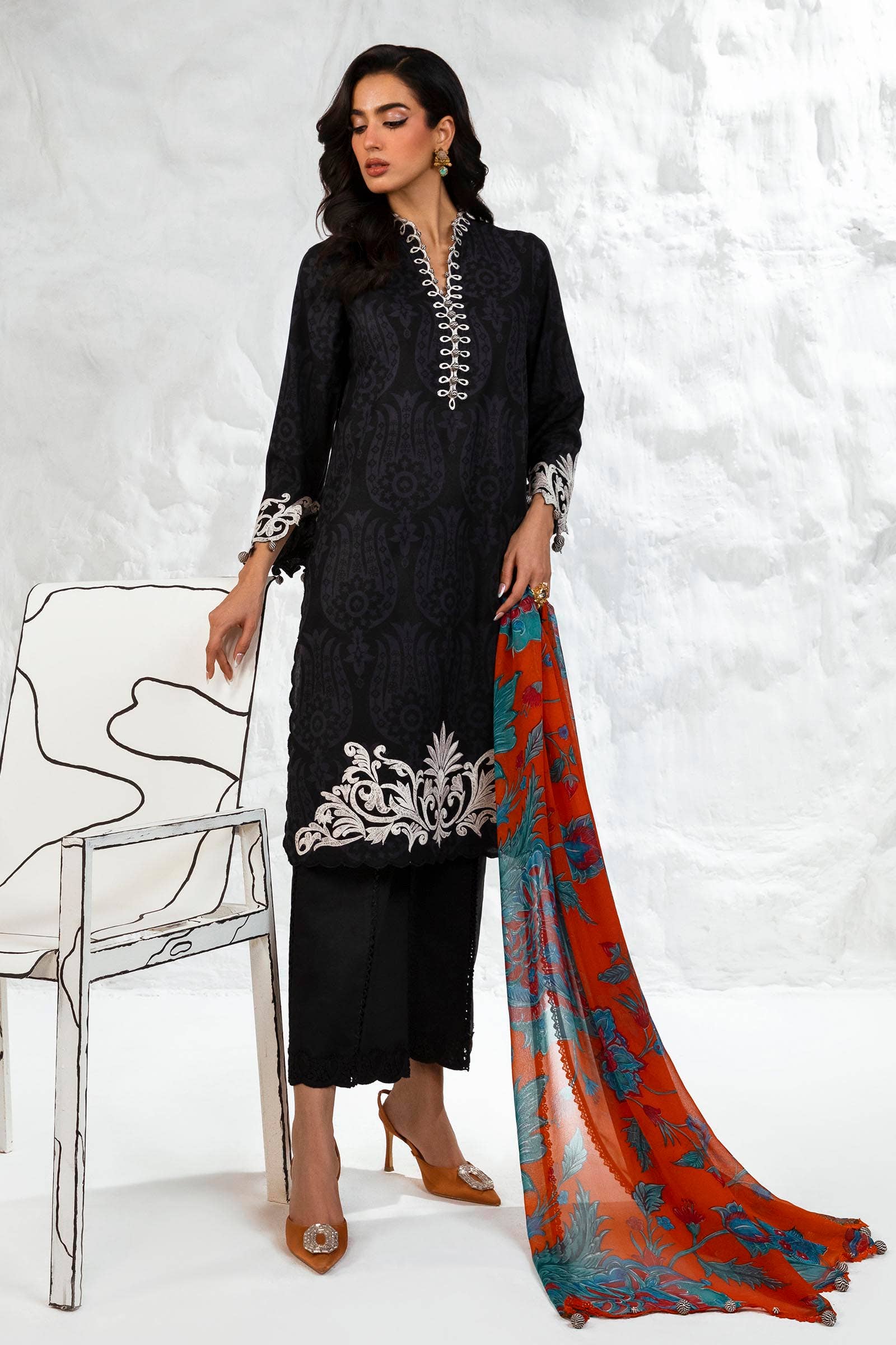 Sana Safinaz | Muzlin Summer 24 | 003A-CI - Aqsa Fabrics