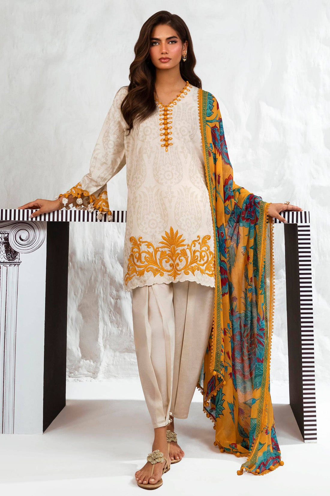 Sana Safinaz | Muzlin Summer 24 | 003B-CI - Aqsa Fabrics