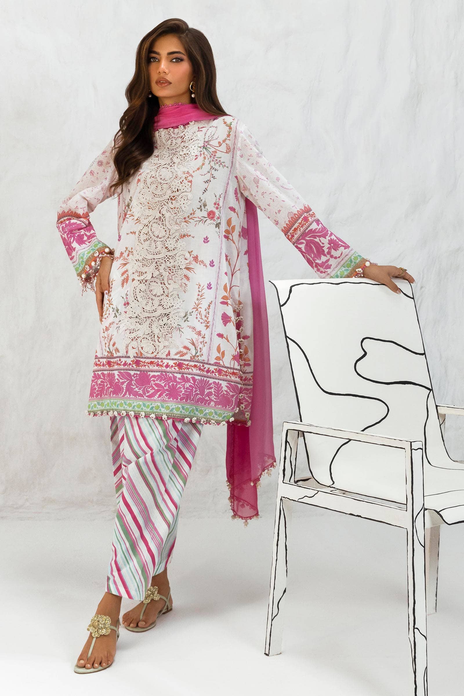 Sana Safinaz | Muzlin Summer 24 | 005B-CI - Aqsa Fabrics