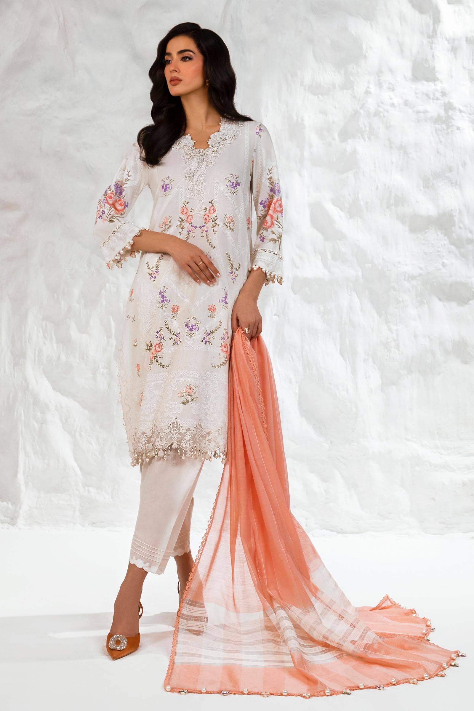 Sana Safinaz | Muzlin Summer 24 | 007B-DG - Aqsa Fabrics