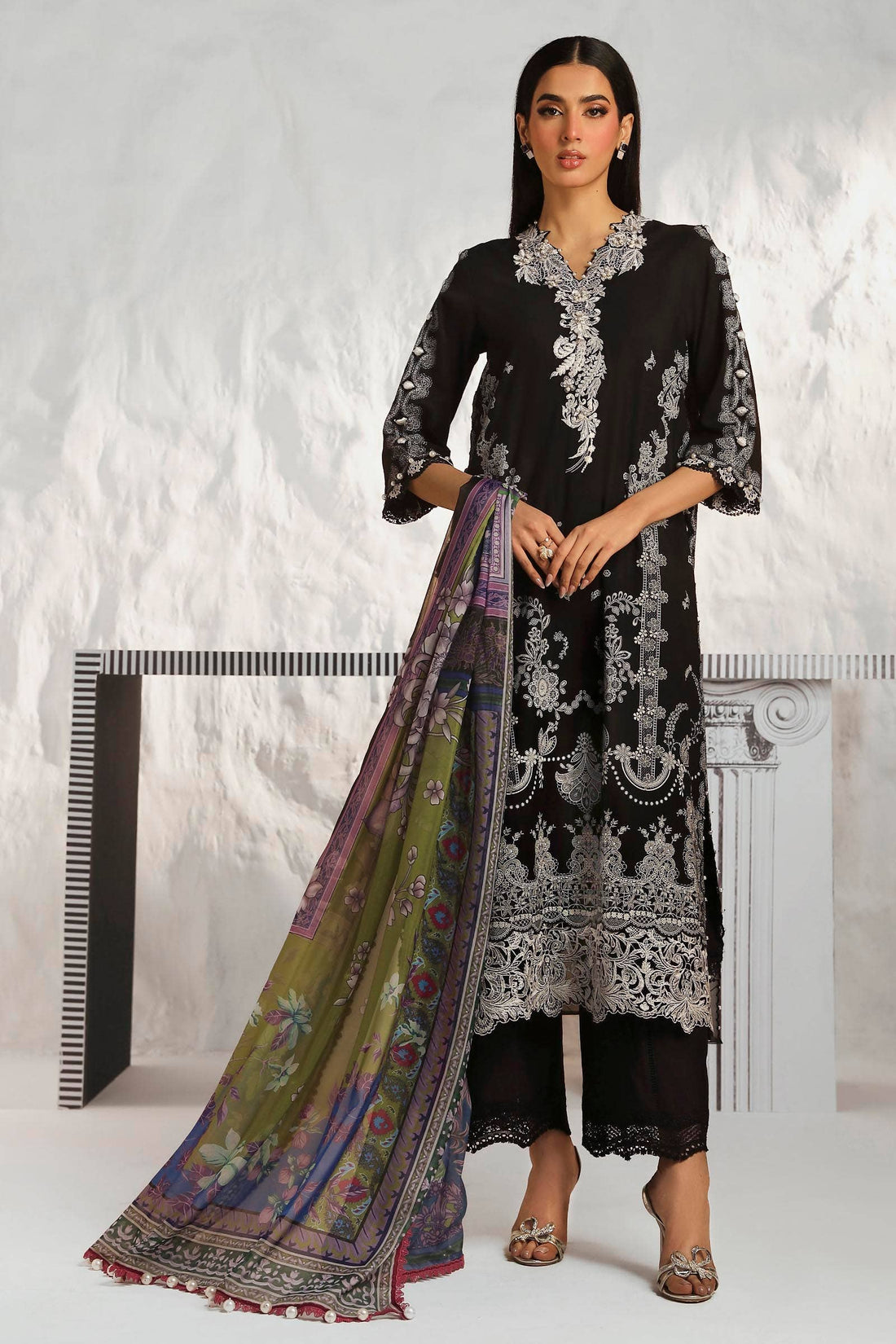 Sana Safinaz | Muzlin Summer 24 | 008A-CK - Aqsa Fabrics