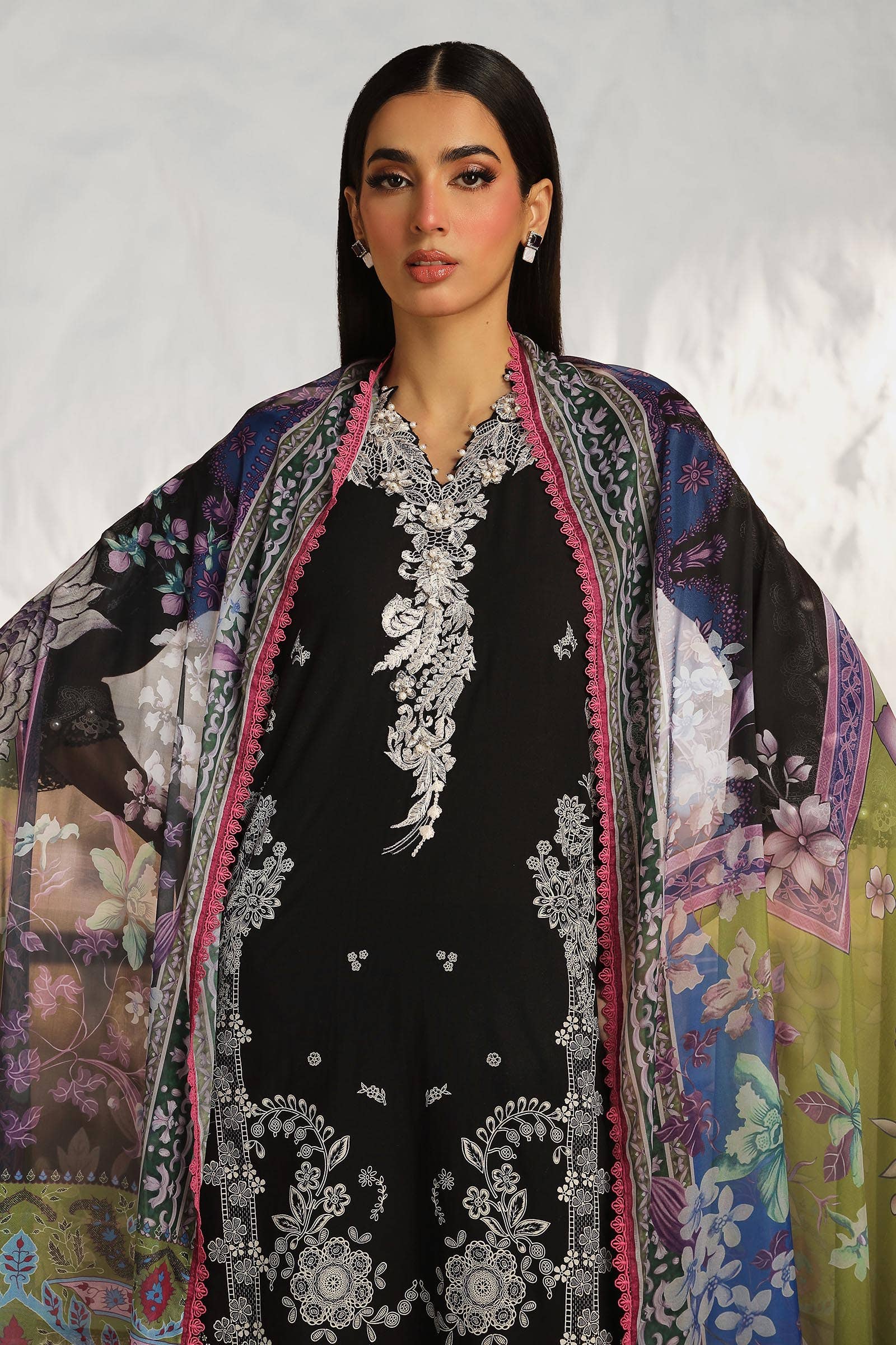 Sana Safinaz | Muzlin Summer 24 | 008A-CK - Aqsa Fabrics