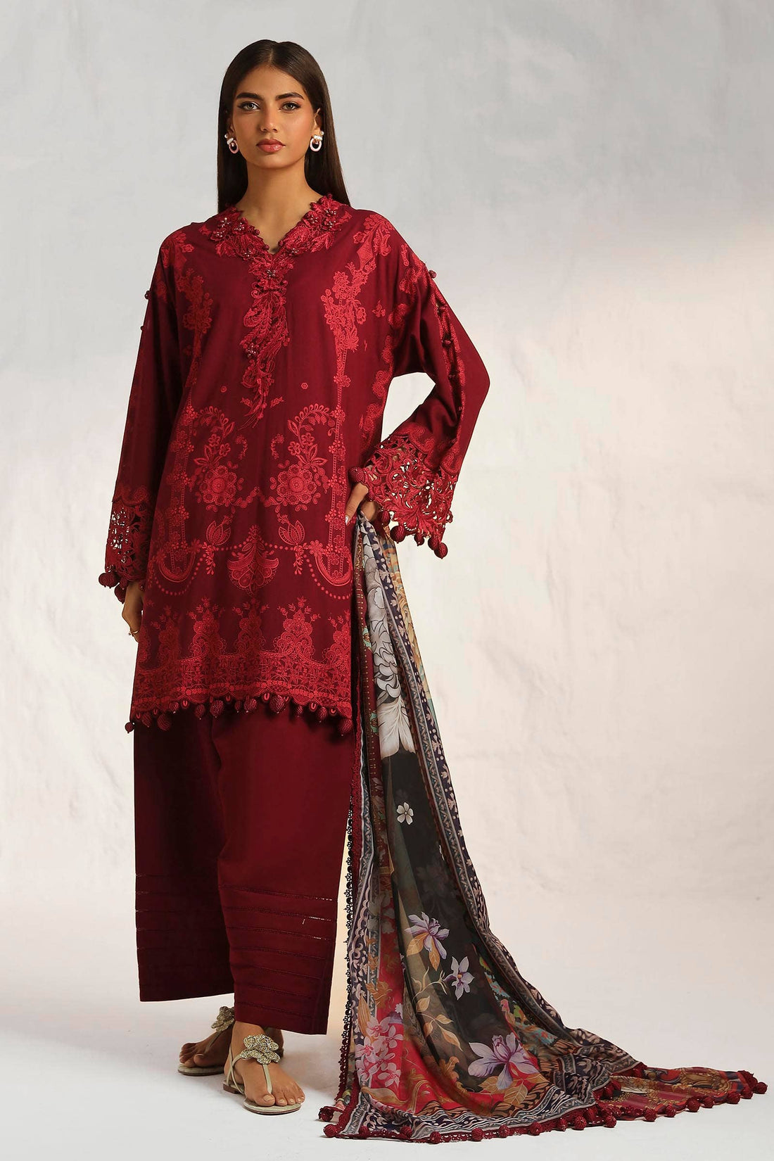 Sana Safinaz | Muzlin Summer 24 | 008B-CK - Aqsa Fabrics