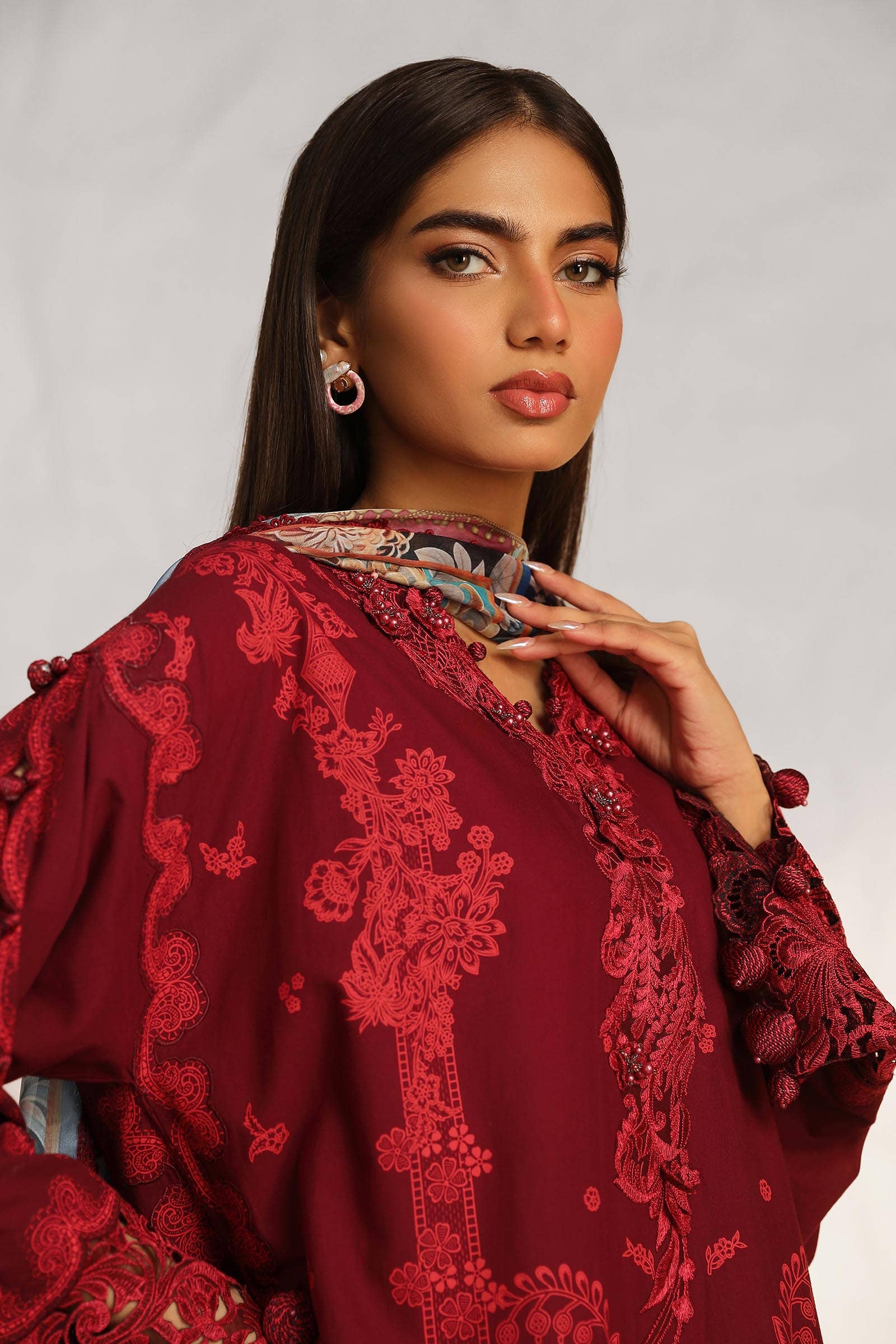 Sana Safinaz | Muzlin Summer 24 | 008B-CK - Aqsa Fabrics