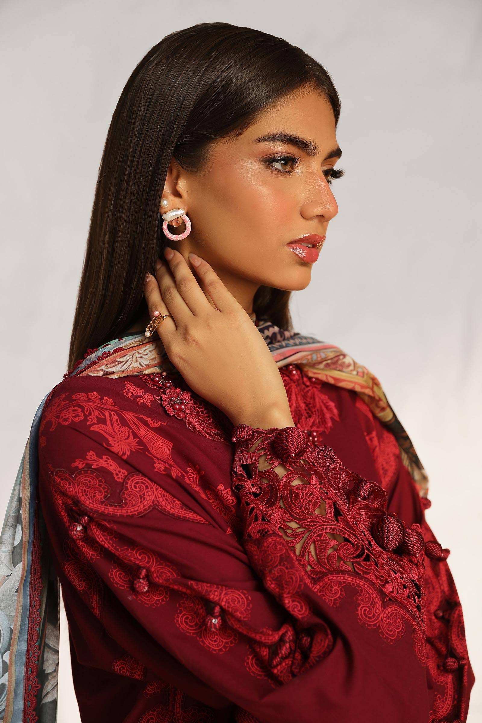 Sana Safinaz | Muzlin Summer 24 | 008B-CK - Aqsa Fabrics