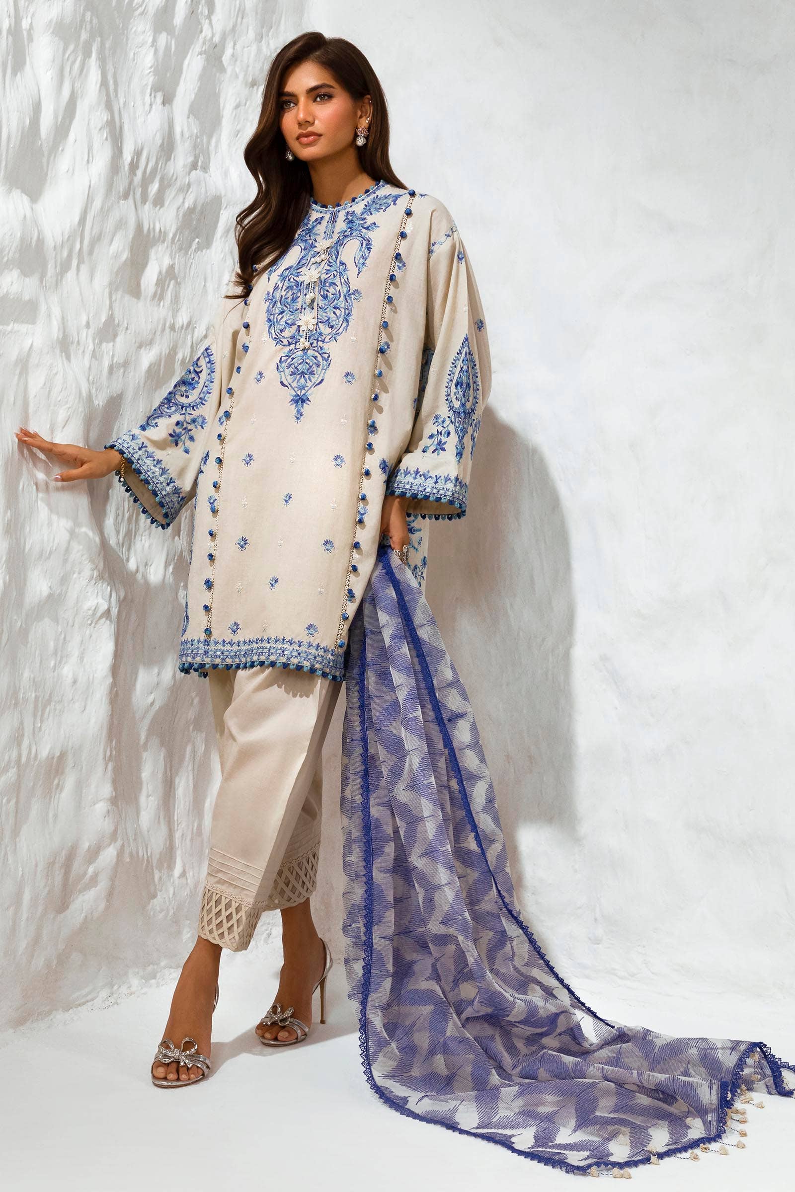 Sana Safinaz | Muzlin Summer 24 | 009A-CT - Aqsa Fabrics