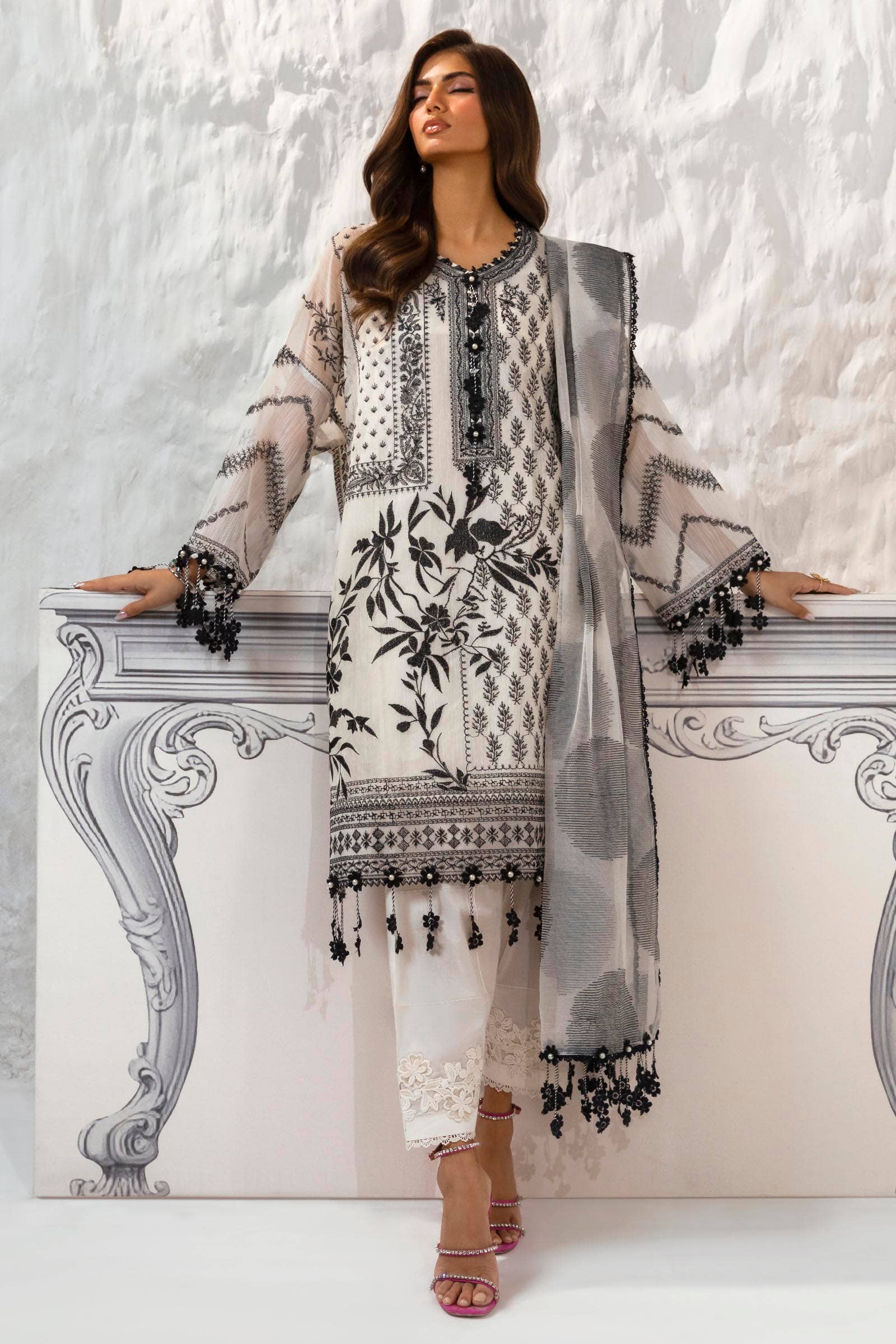 Sana Safinaz | Muzlin Summer 24 | 010B-CT - Aqsa Fabrics