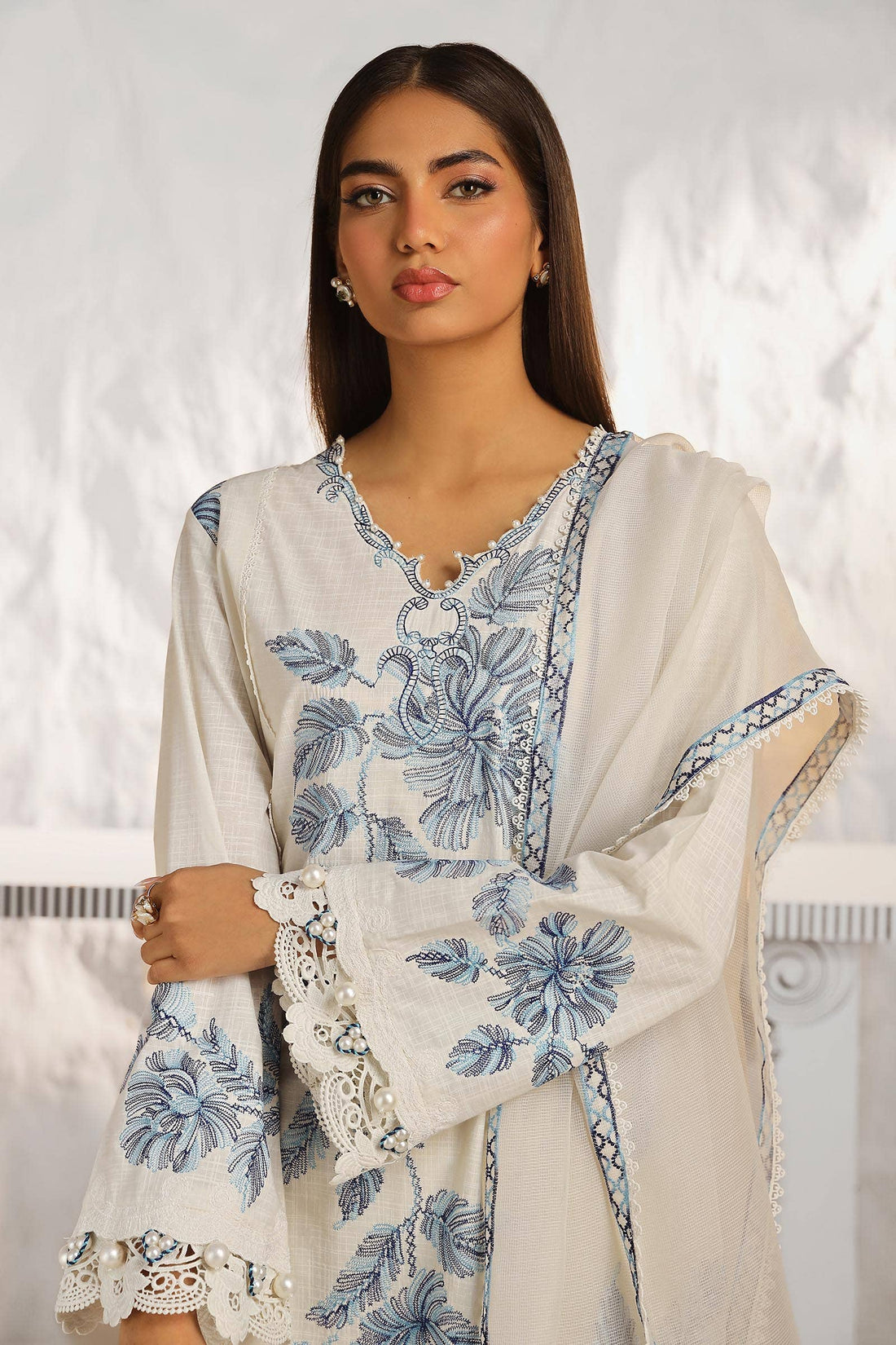 Sana Safinaz | Muzlin Summer 24 | 011A-CT - Aqsa Fabrics