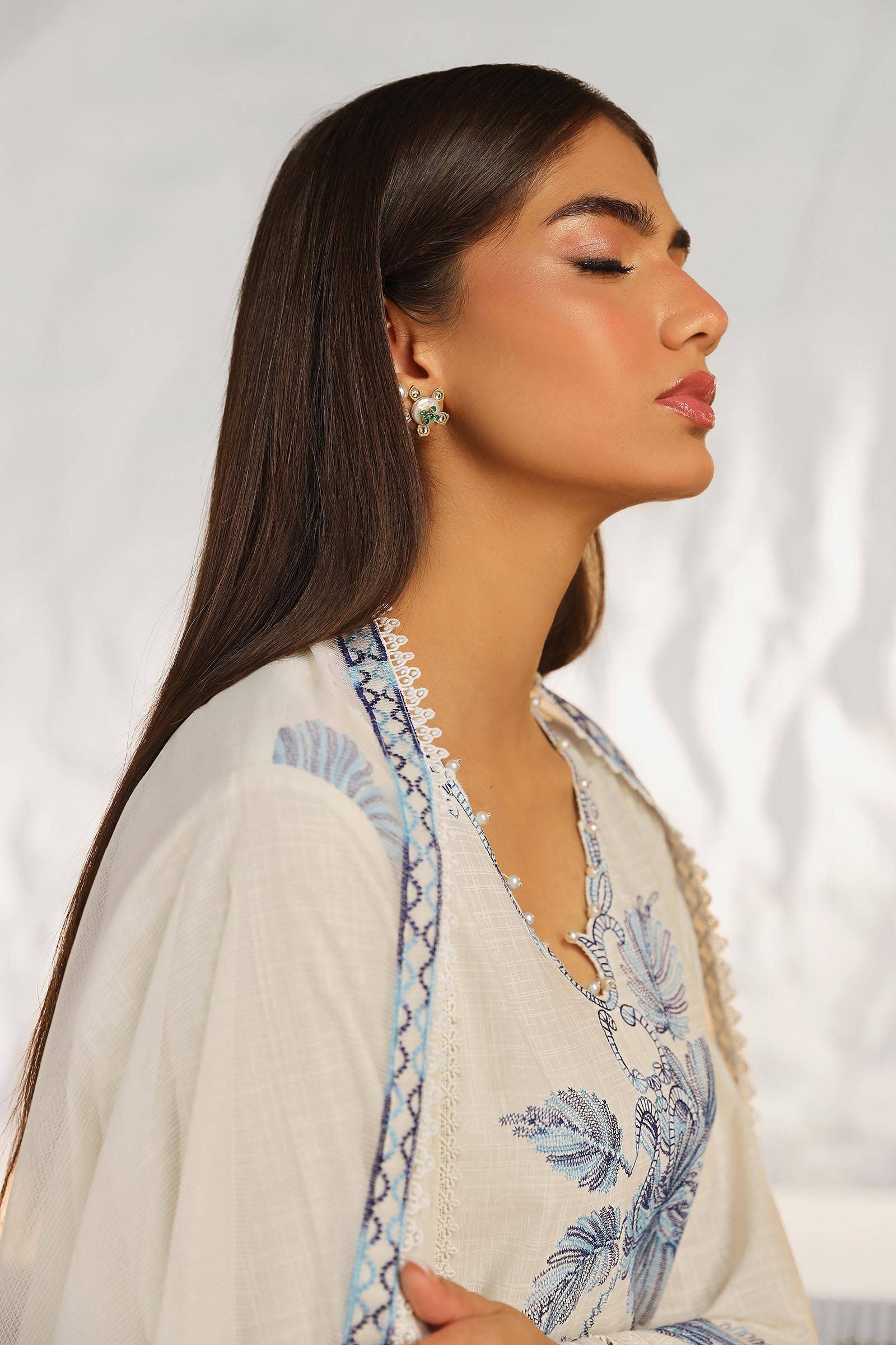 Sana Safinaz | Muzlin Summer 24 | 011A-CT - Aqsa Fabrics