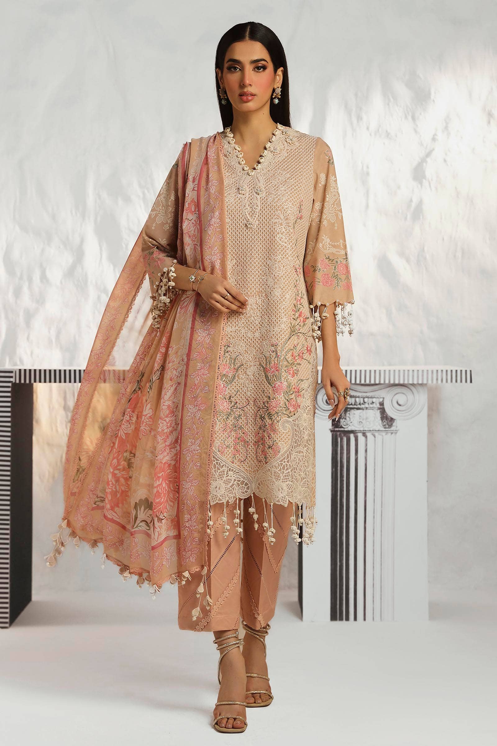 Sana Safinaz | Muzlin Summer 24 | 012B-CJ - Aqsa Fabrics