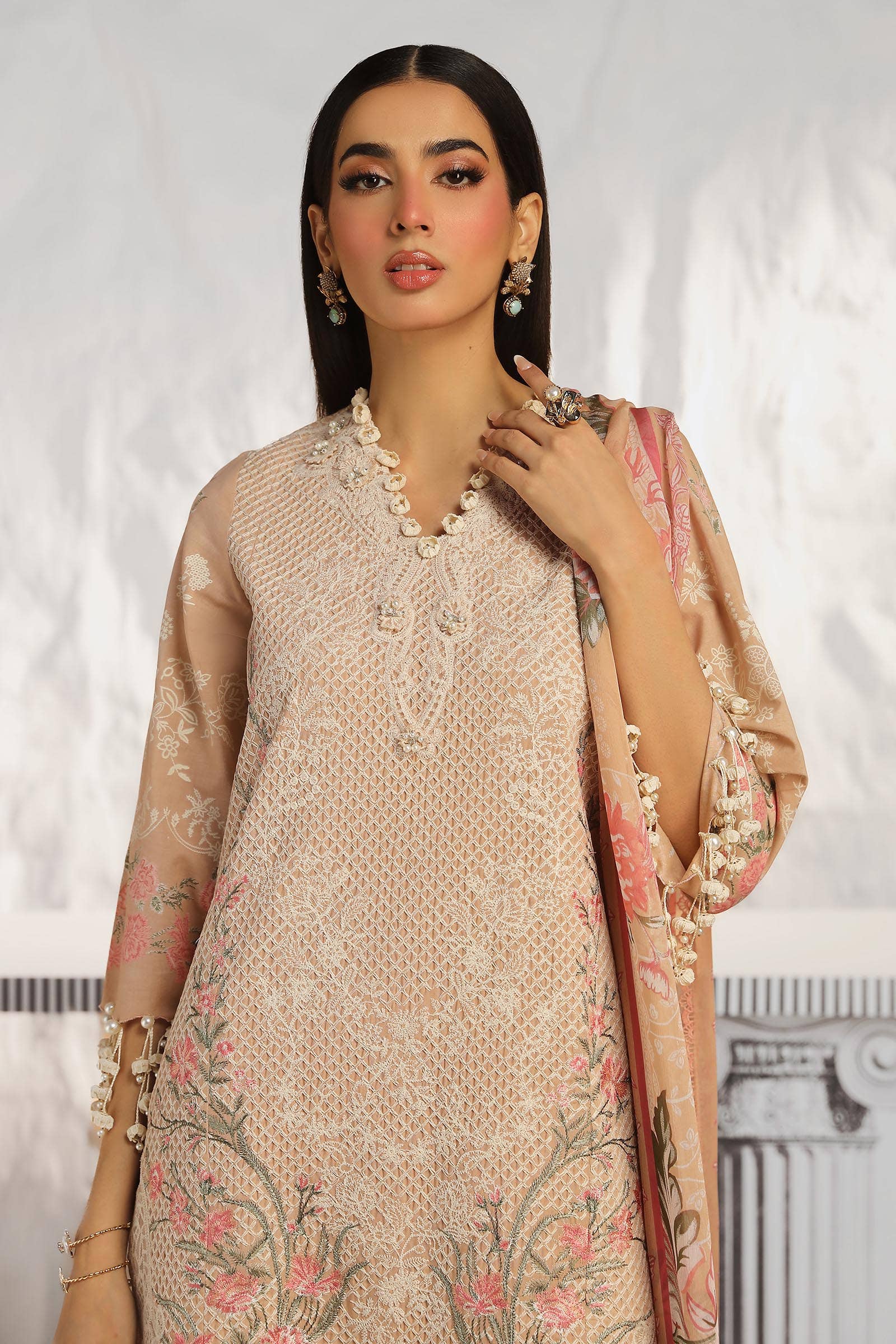 Sana Safinaz | Muzlin Summer 24 | 012B-CJ - Aqsa Fabrics