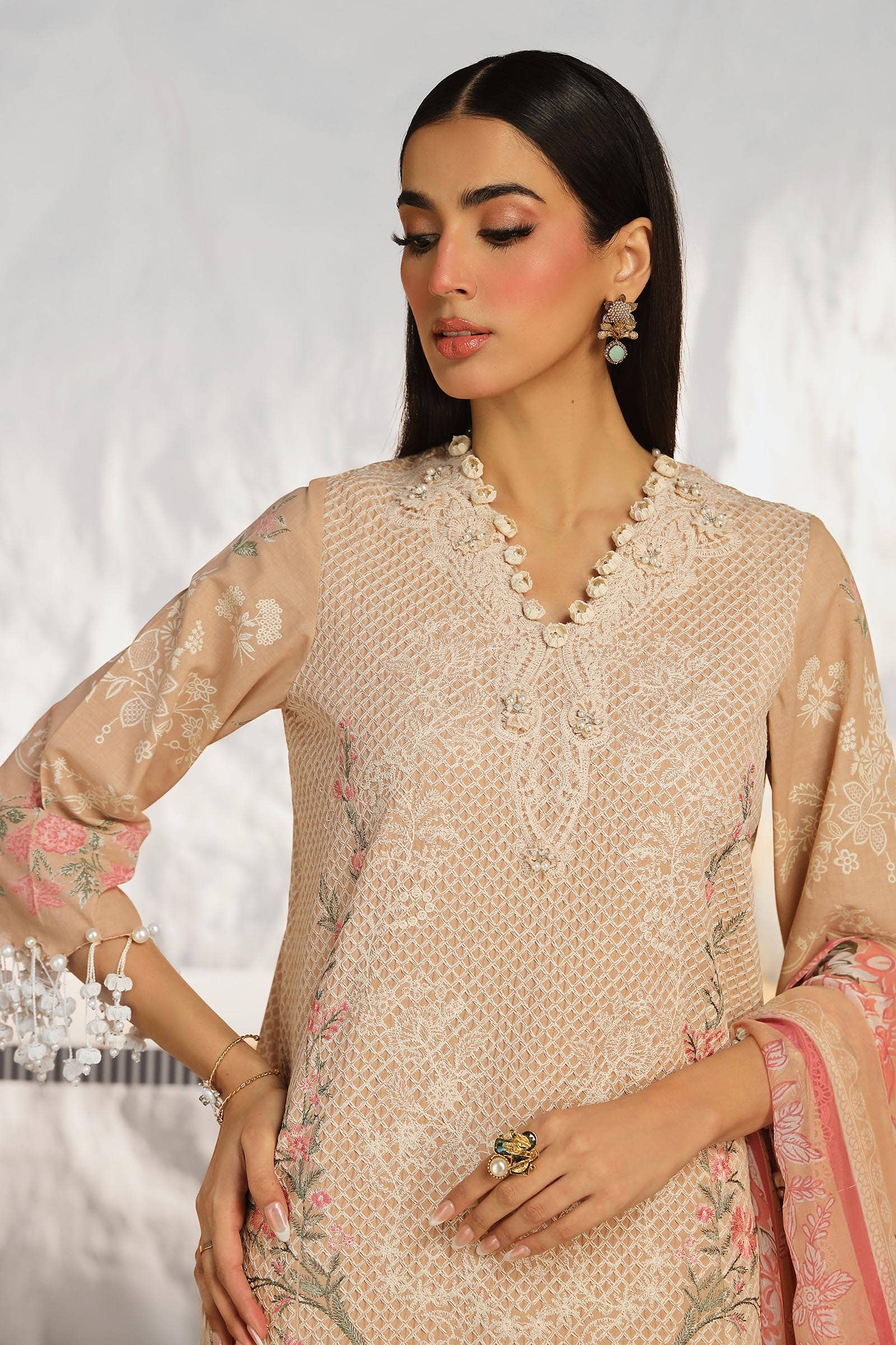 Sana Safinaz | Muzlin Summer 24 | 012B-CJ - Aqsa Fabrics