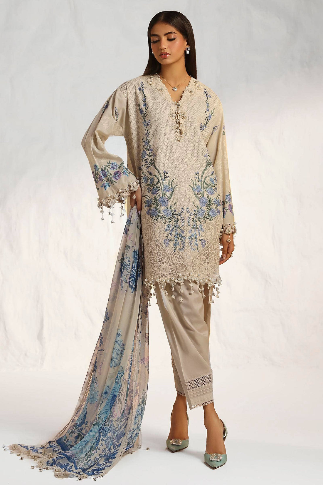 Sana Safinaz | Muzlin Summer 24 | 012B-CJ - Aqsa Fabrics