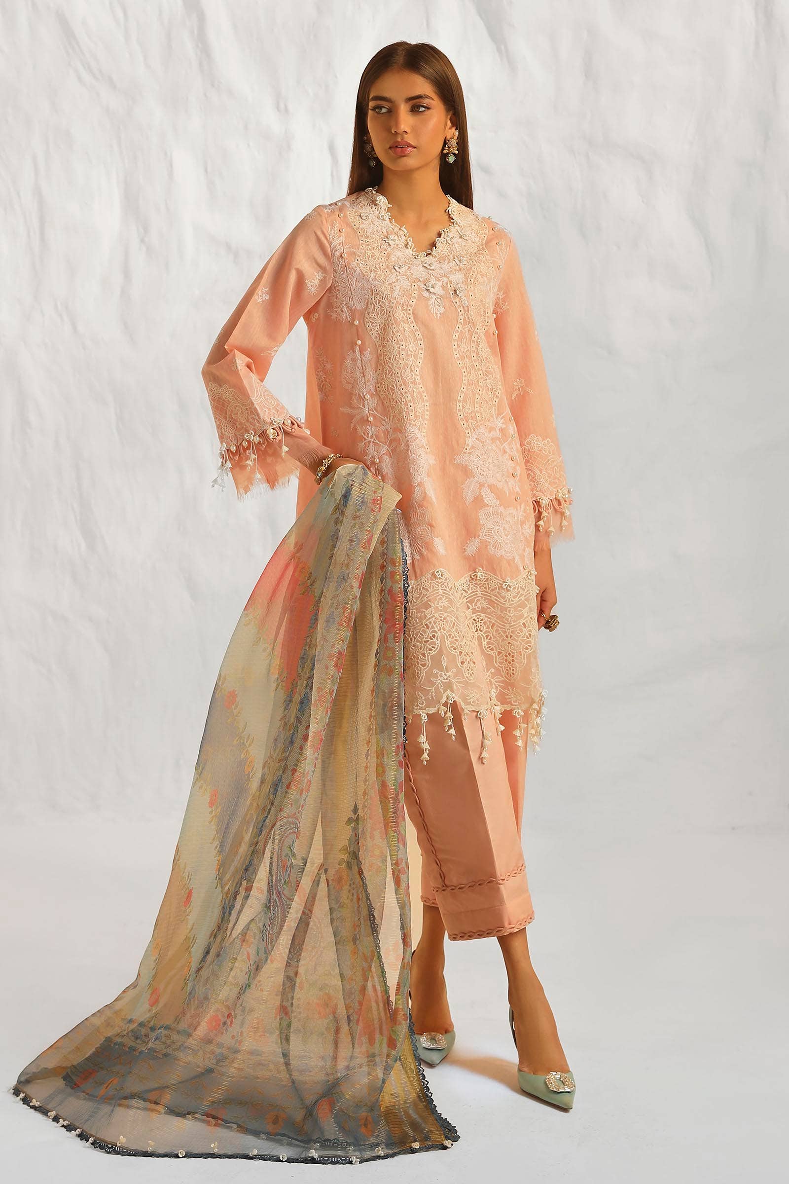 Sana Safinaz | Muzlin Summer 24 | 013A-DH - Aqsa Fabrics