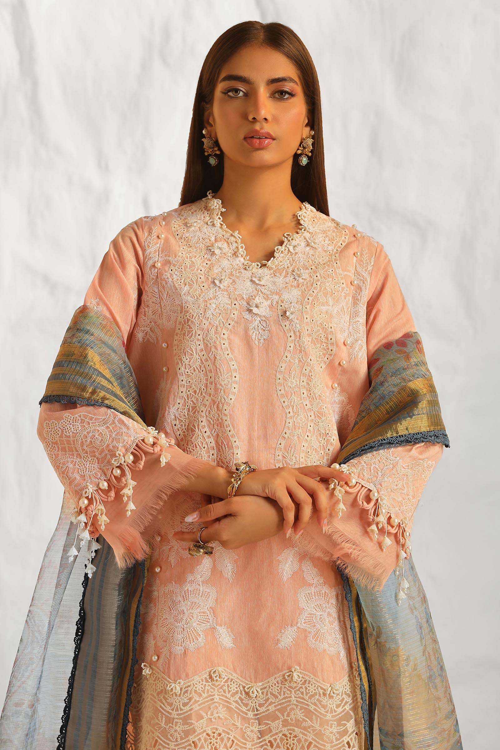 Sana Safinaz | Muzlin Summer 24 | 013A-DH - Aqsa Fabrics