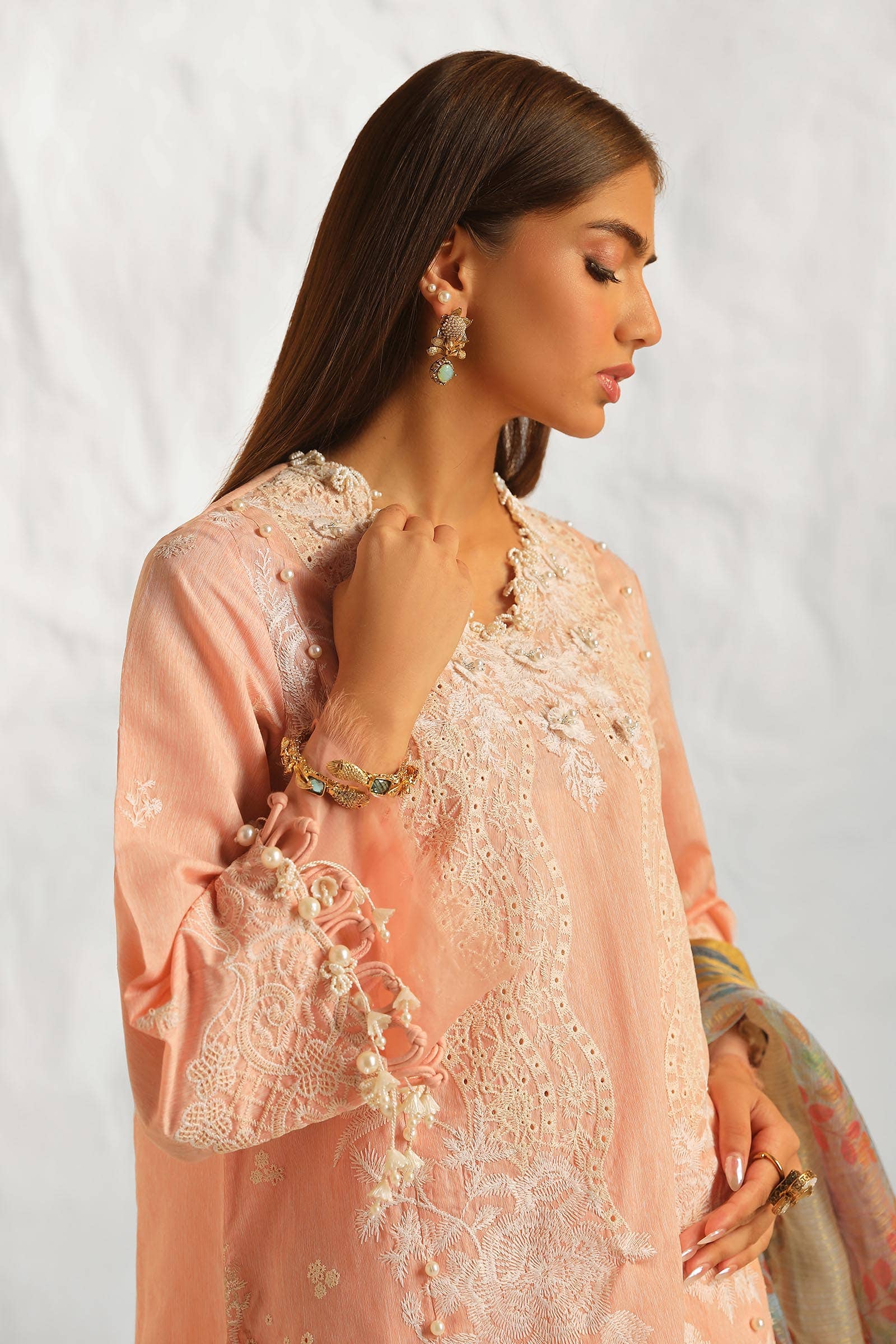 Sana Safinaz | Muzlin Summer 24 | 013A-DH - Aqsa Fabrics