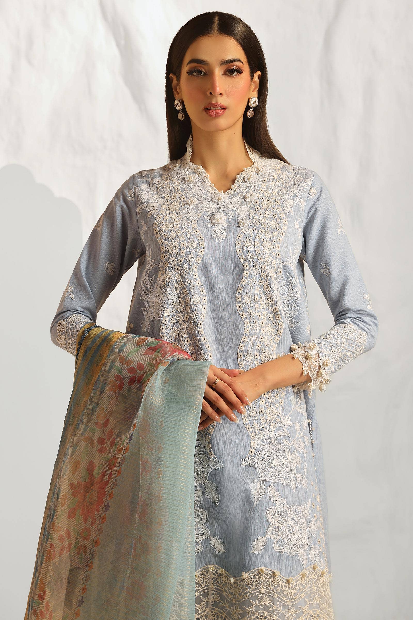 Sana Safinaz | Muzlin Summer 24 | 013B-DH - Aqsa Fabrics