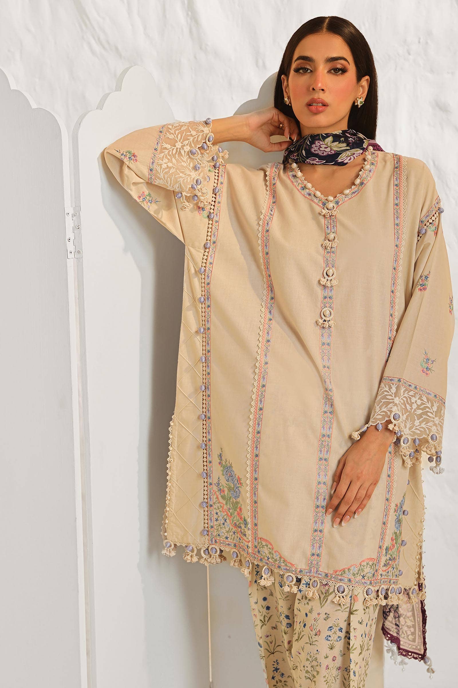 Sana Safinaz | Muzlin Summer 24 | 014A-CJ - Aqsa Fabrics