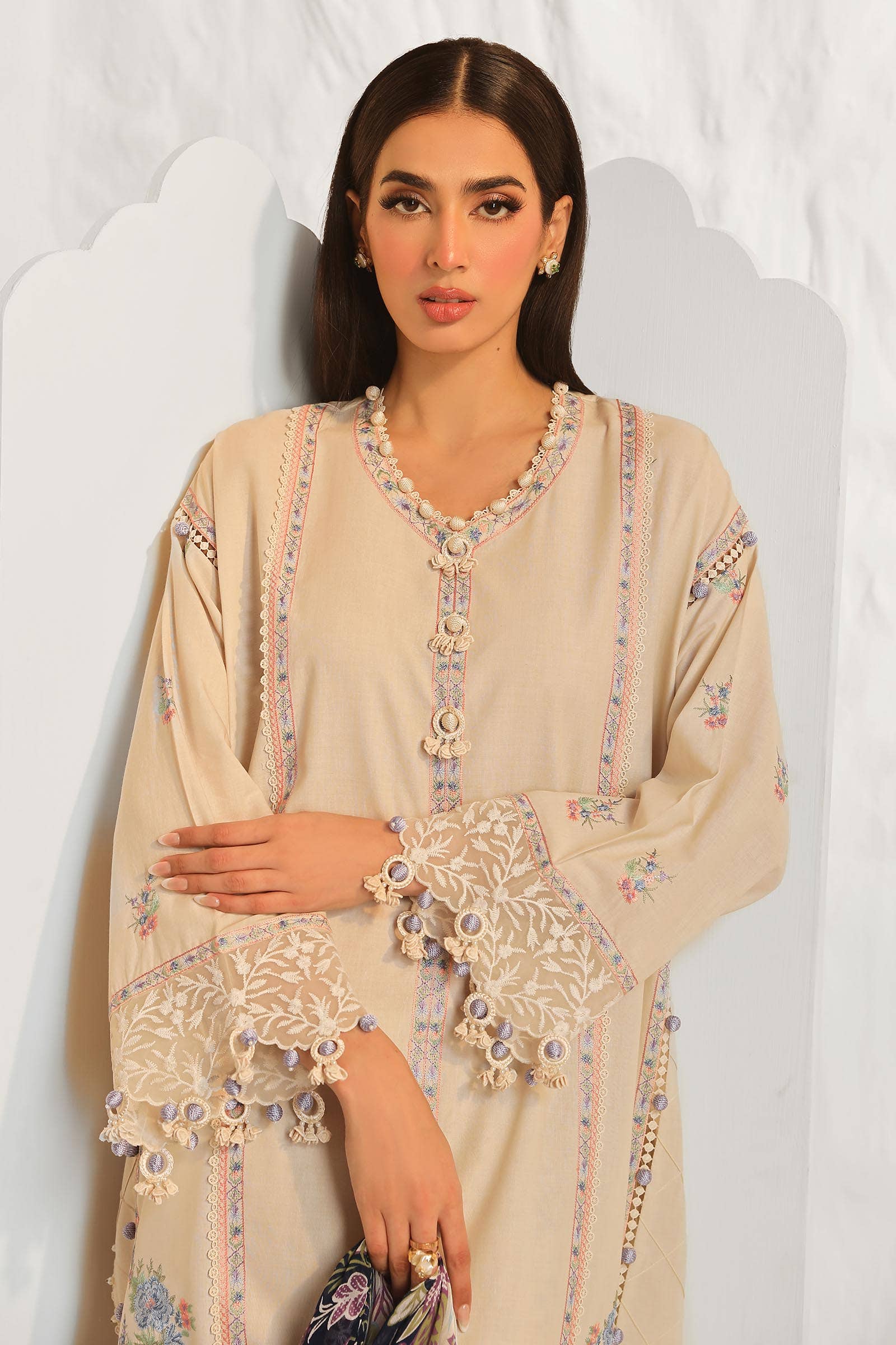 Sana Safinaz | Muzlin Summer 24 | 014A-CJ - Aqsa Fabrics