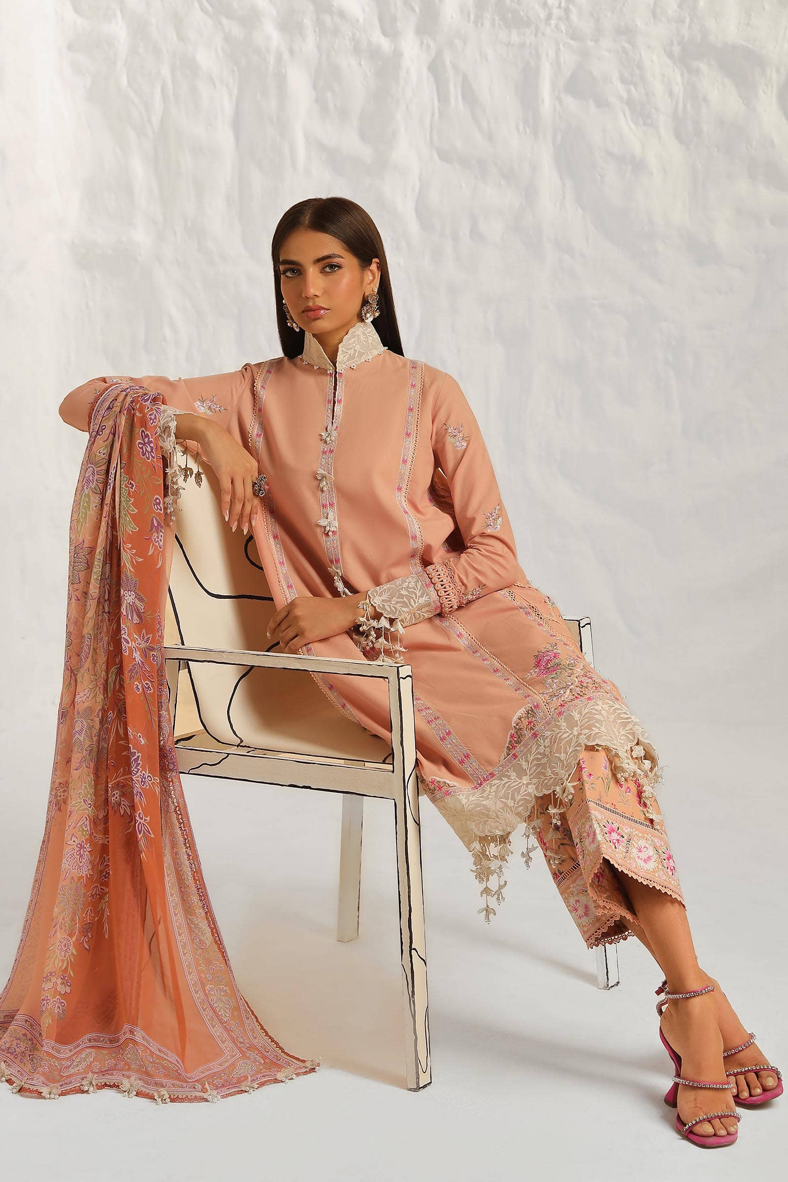 Sana Safinaz | Muzlin Summer 24 | 014B-CJ - Aqsa Fabrics