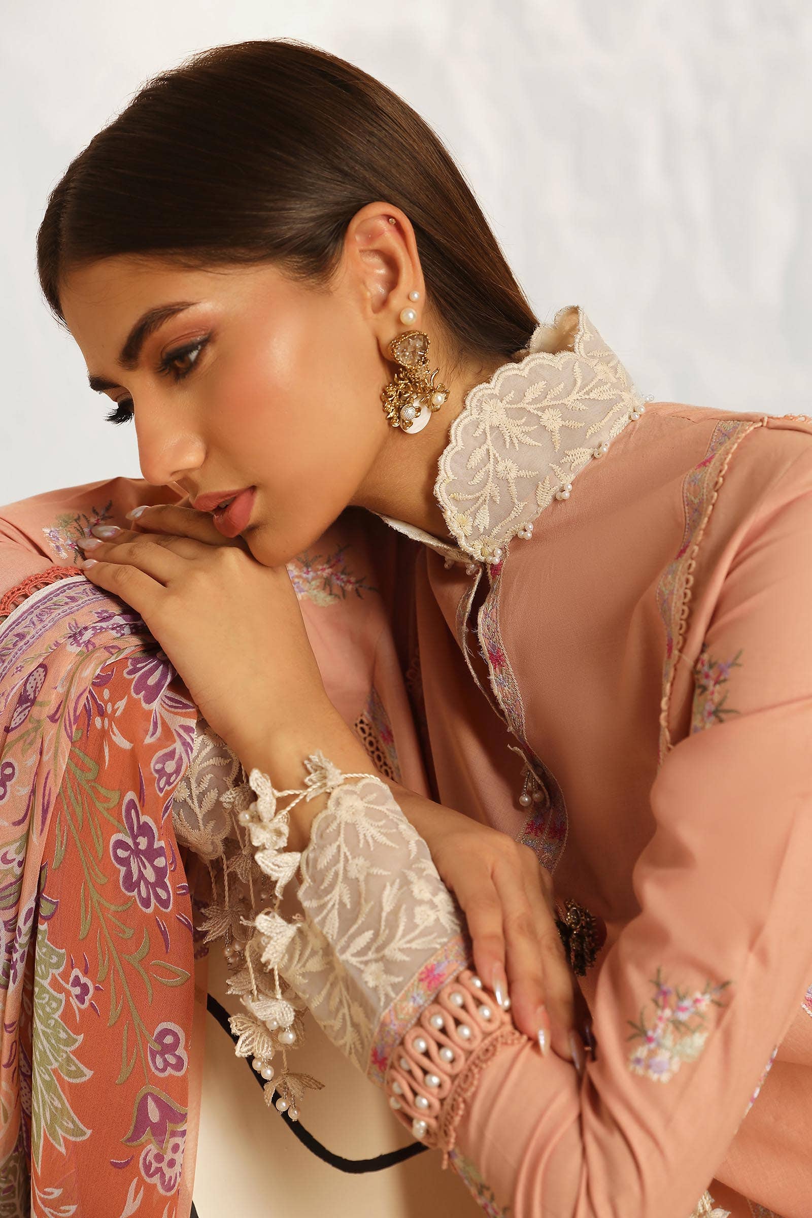 Sana Safinaz | Muzlin Summer 24 | 014B-CJ - Aqsa Fabrics